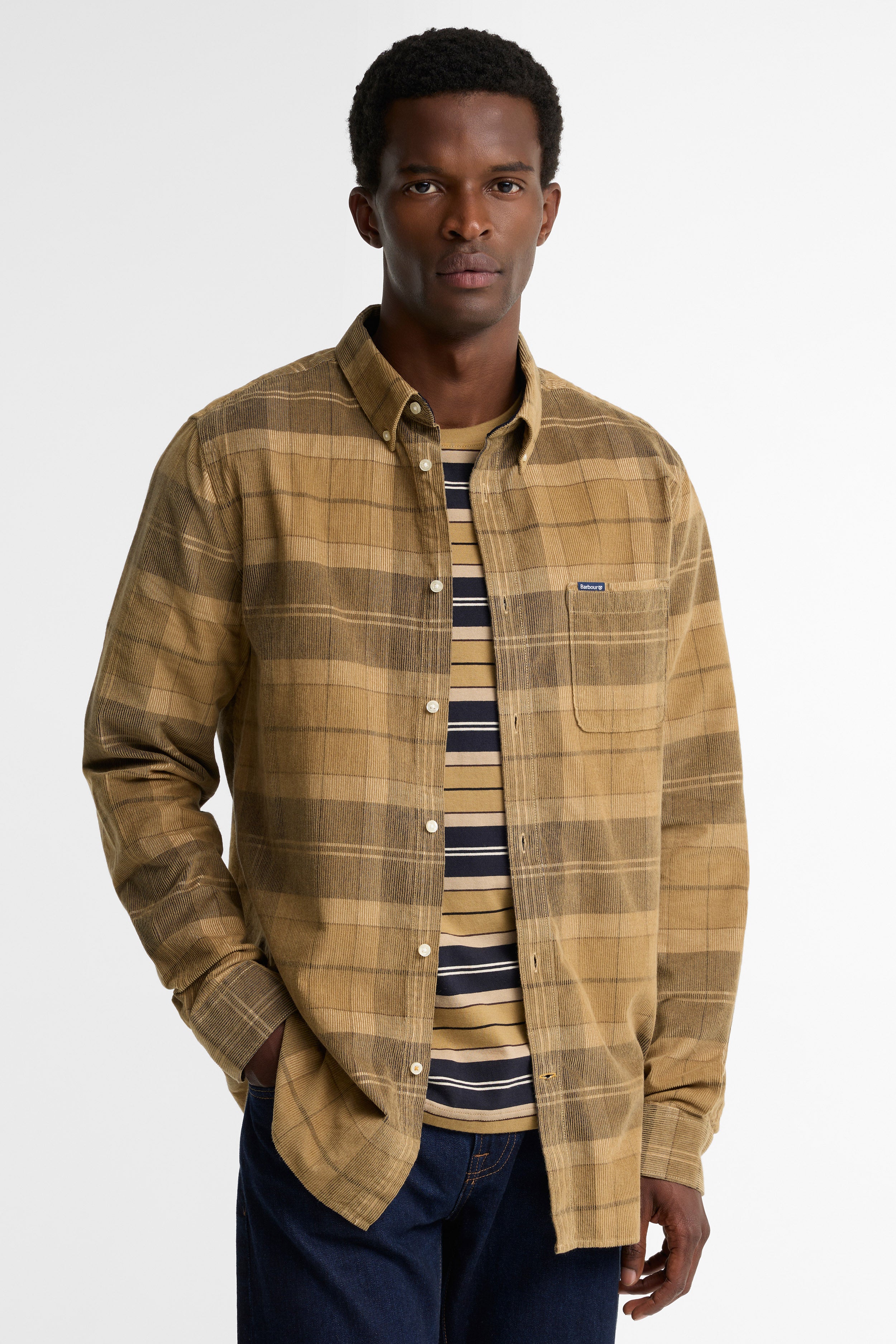 Barbour Blair Tailored Tartan Cord Shirt - Birchwood Dress