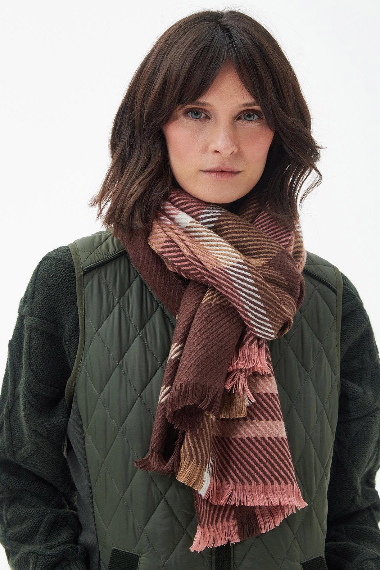 Barbour Blair Tartan Scarf - Chocolate Tartan LSC0308_BR91_OS