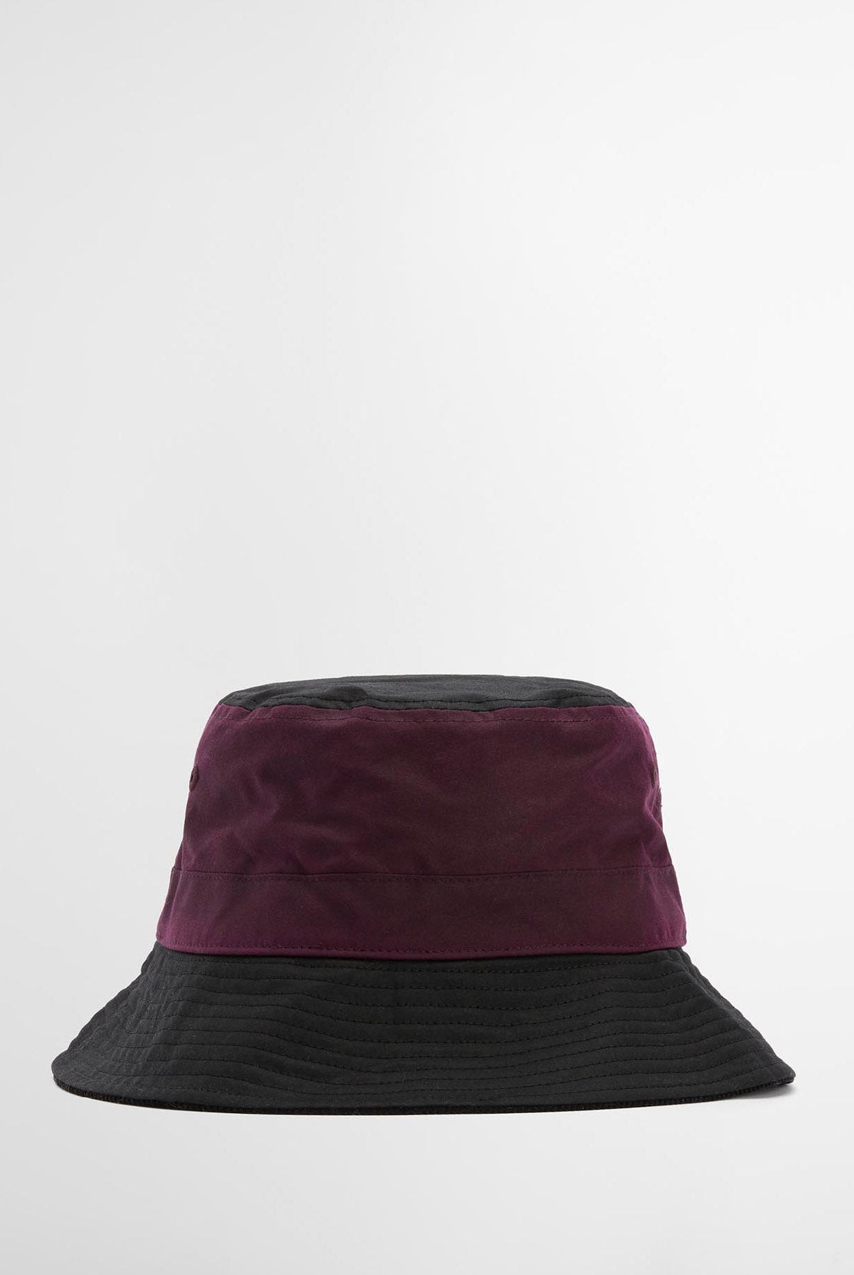 Barbour Brackley Waxed Bucket Hat - Merlot/Black