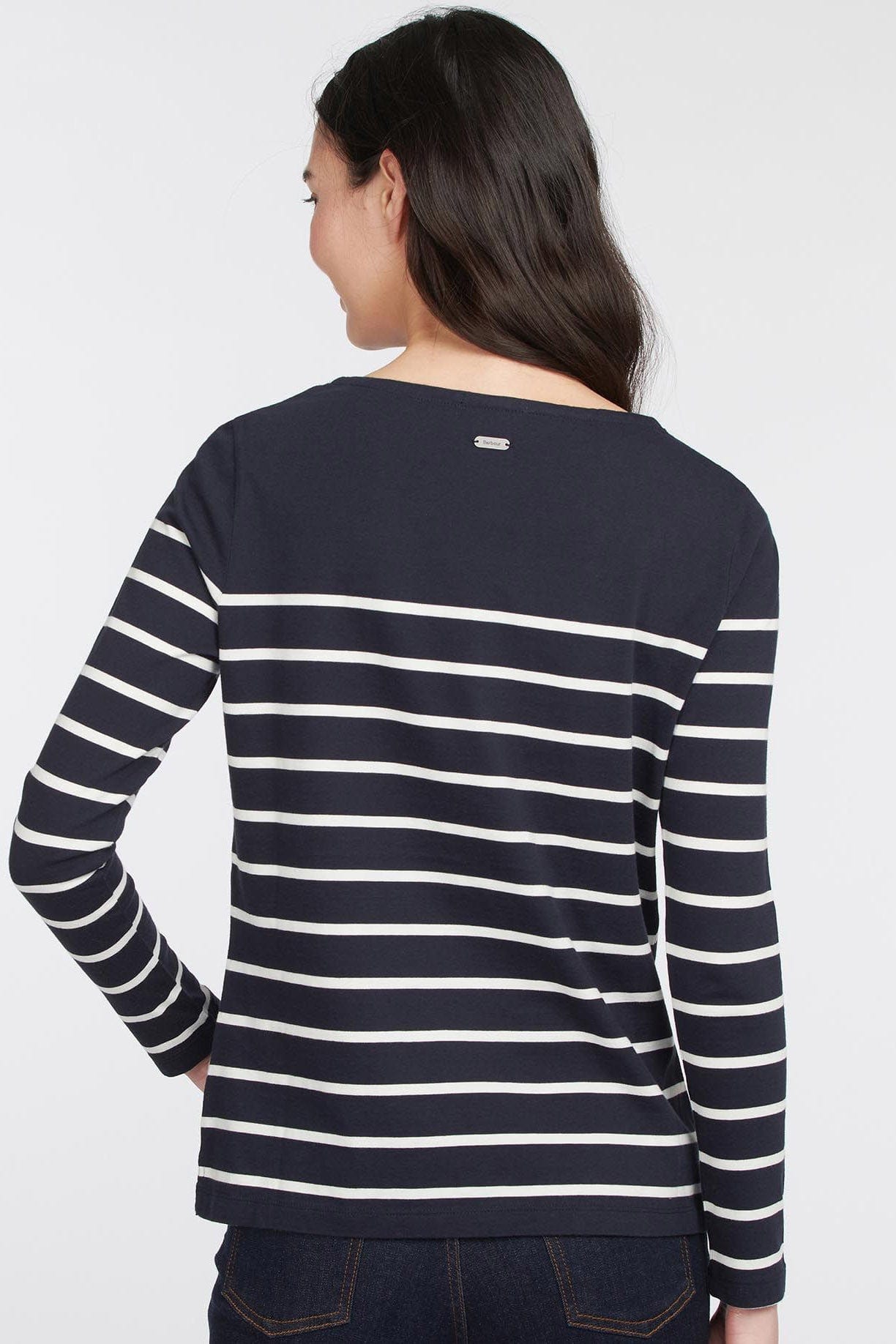 Barbour Bradley Long Sleeve Top - Navy/Cloud