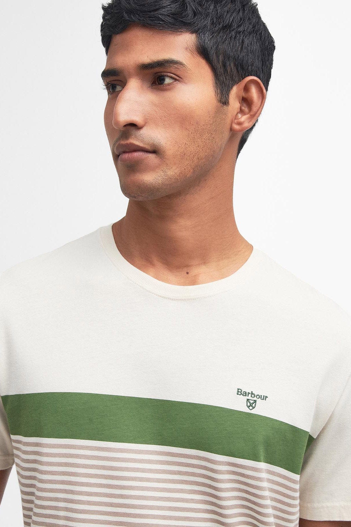 Barbour Braeside Striped T-Shirt - Rainy Day
