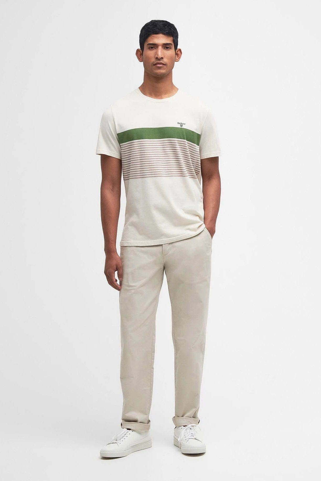 Barbour Braeside Striped T-Shirt - Rainy Day