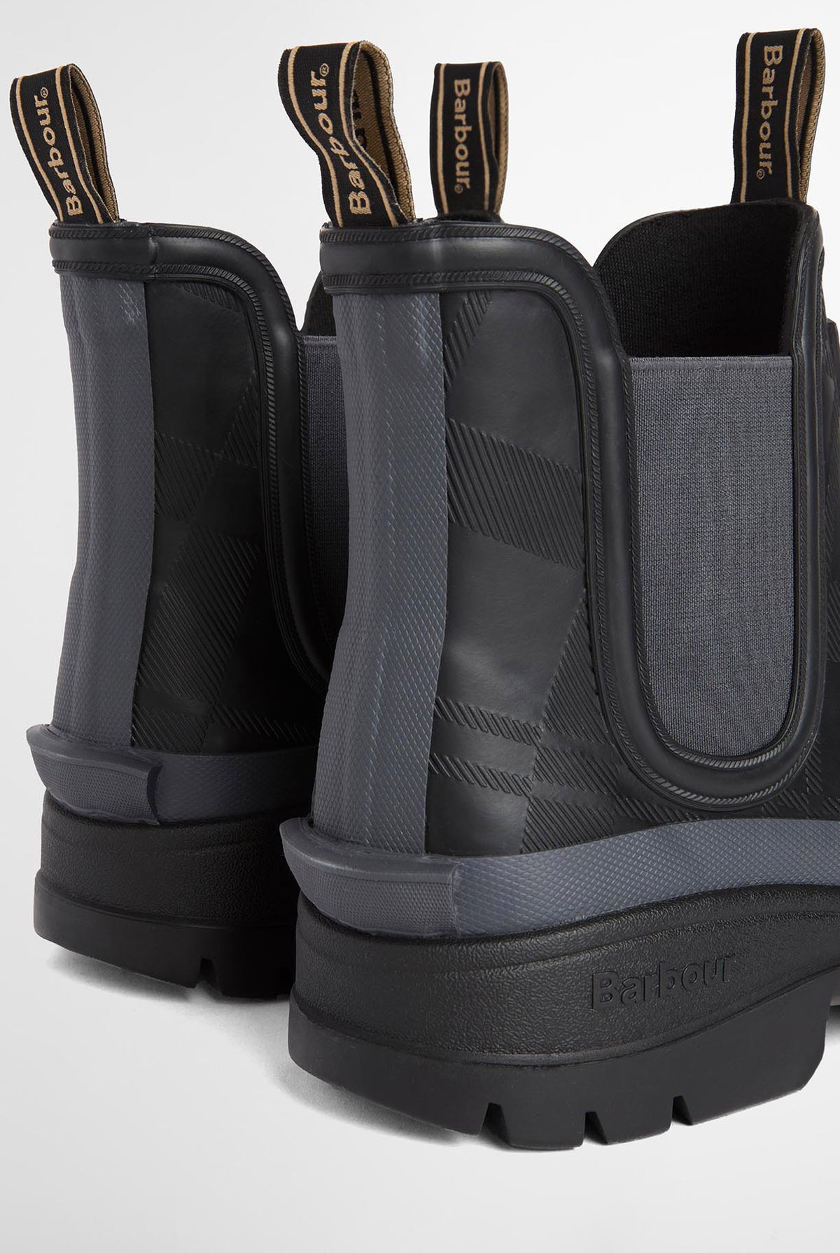 Barbour Breacon Ankle Wellington Boot - Black/Dark Grey