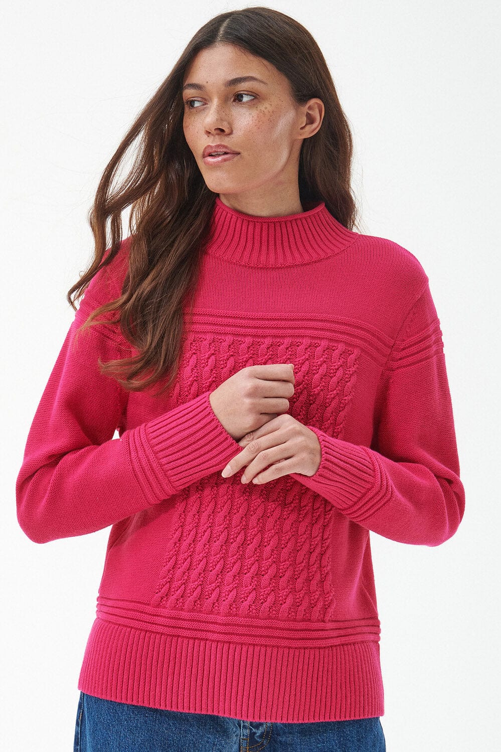 Barbour Breeze Knit Jumper - Pink Dahlia