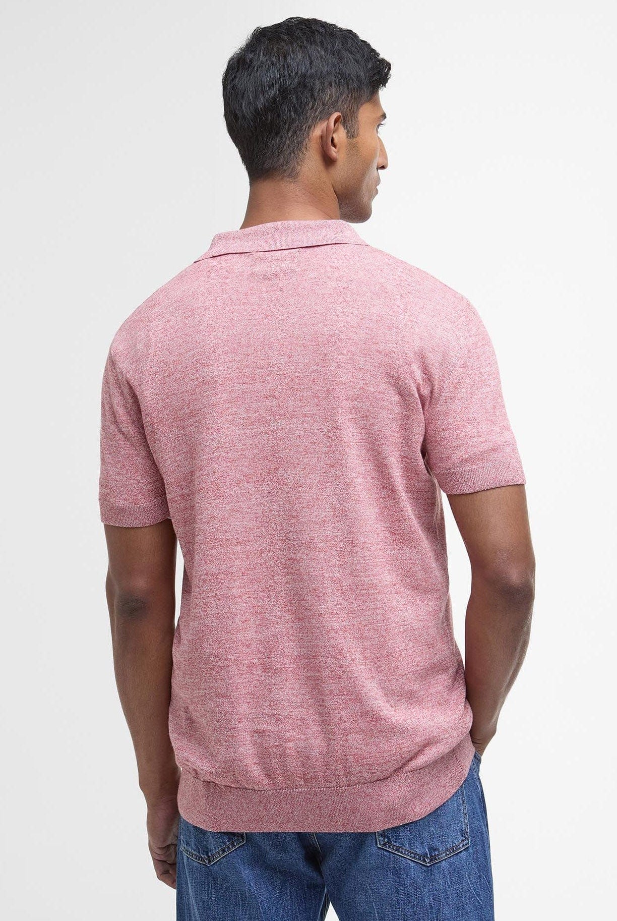 Barbour Buston Knitted Polo - Red Spice