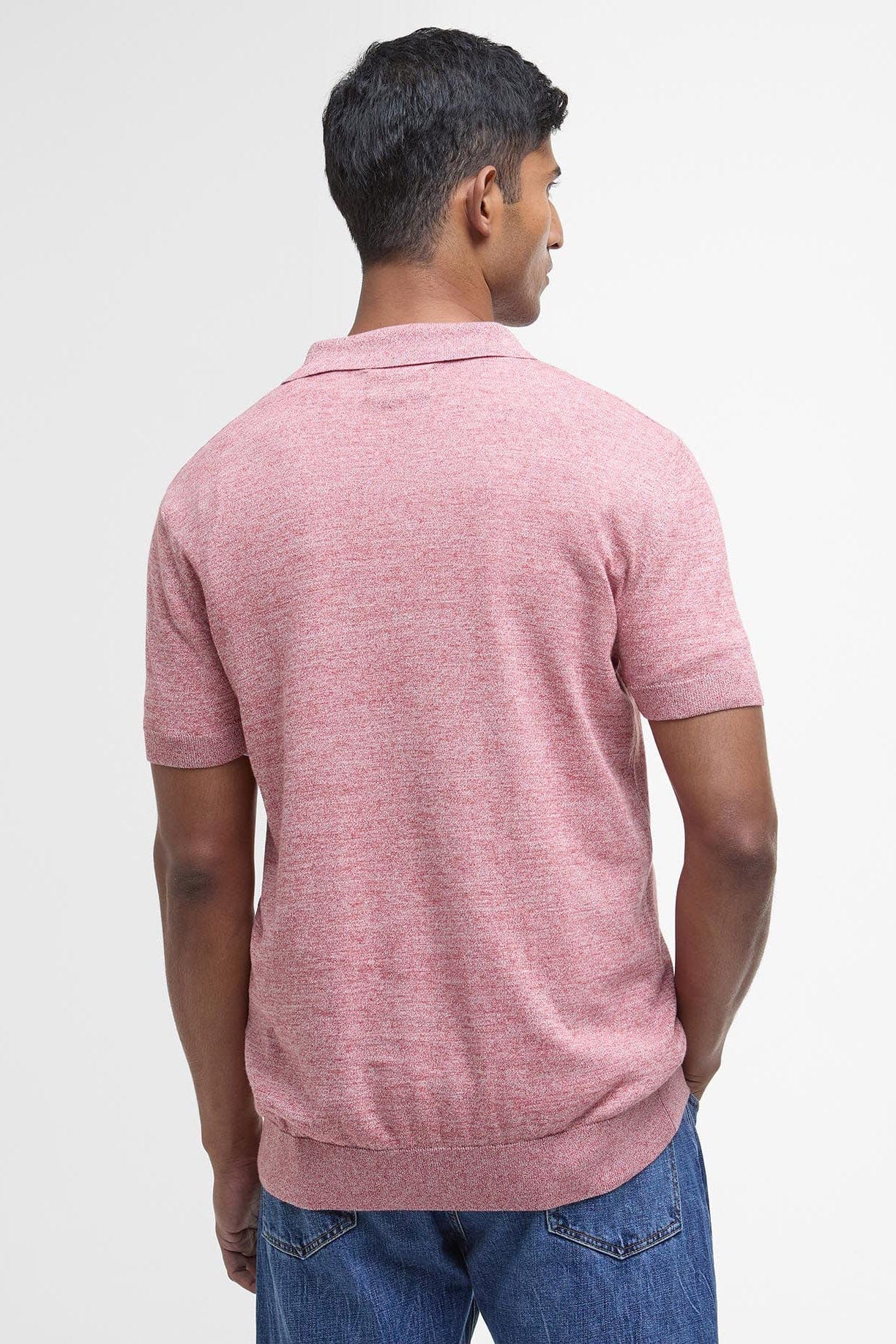 Barbour Buston Knitted Polo - Red Spice