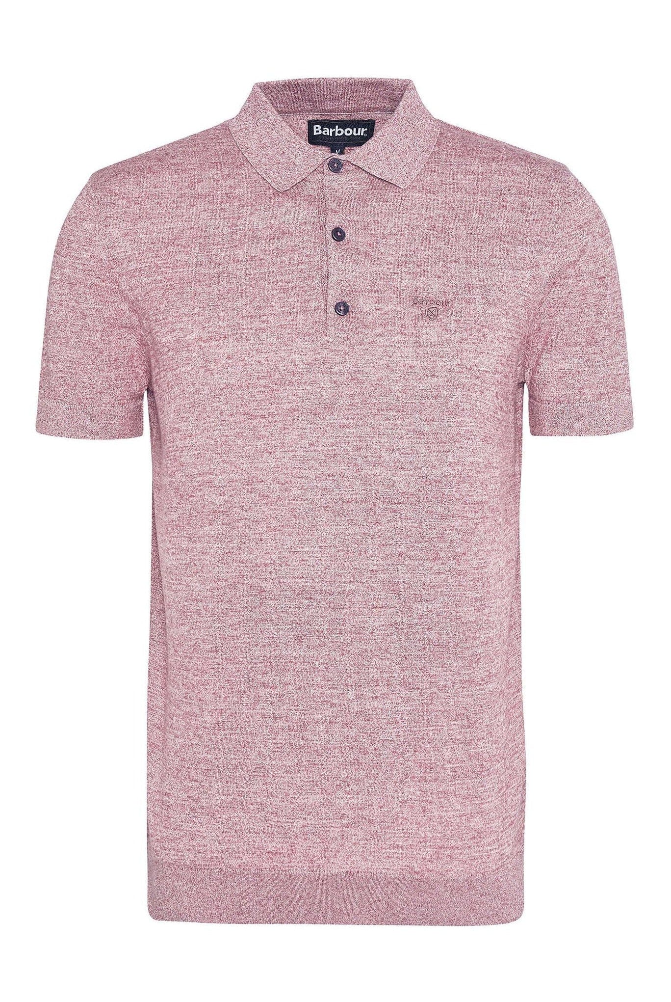 Barbour Buston Knitted Polo - Red Spice