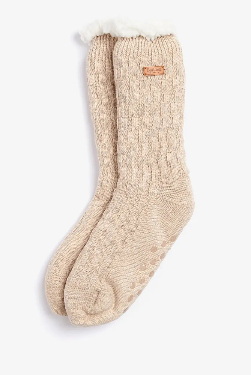 Barbour Cabin Knit Lounge Socks - Oatmeal LAC0297_BE11_OS