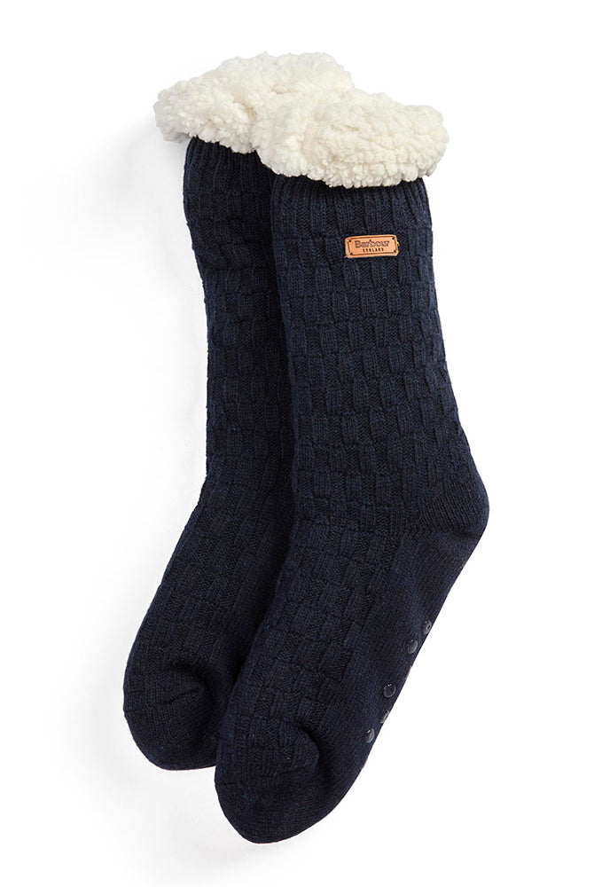 Barbour Cable Knit Lounge Socks - Navy LAC0297_NY71_OS
