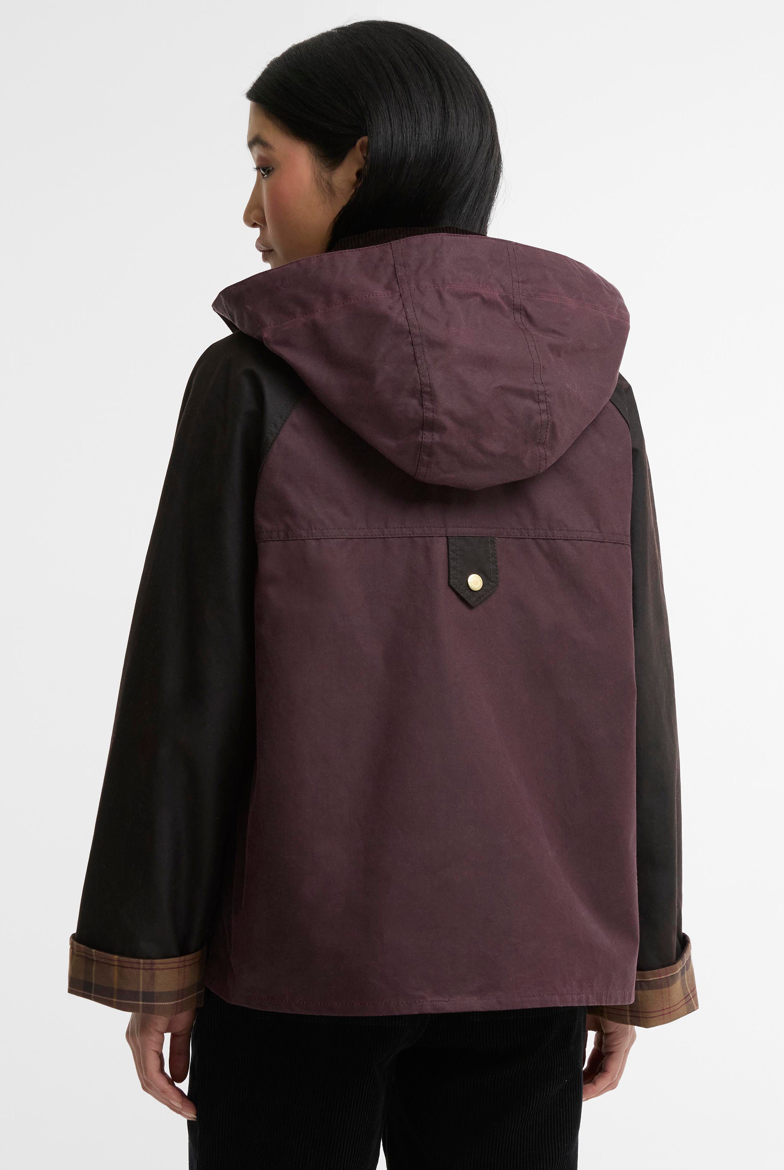Barbour Carville Wax Jacket - Rustic/Bordeaux/Muted