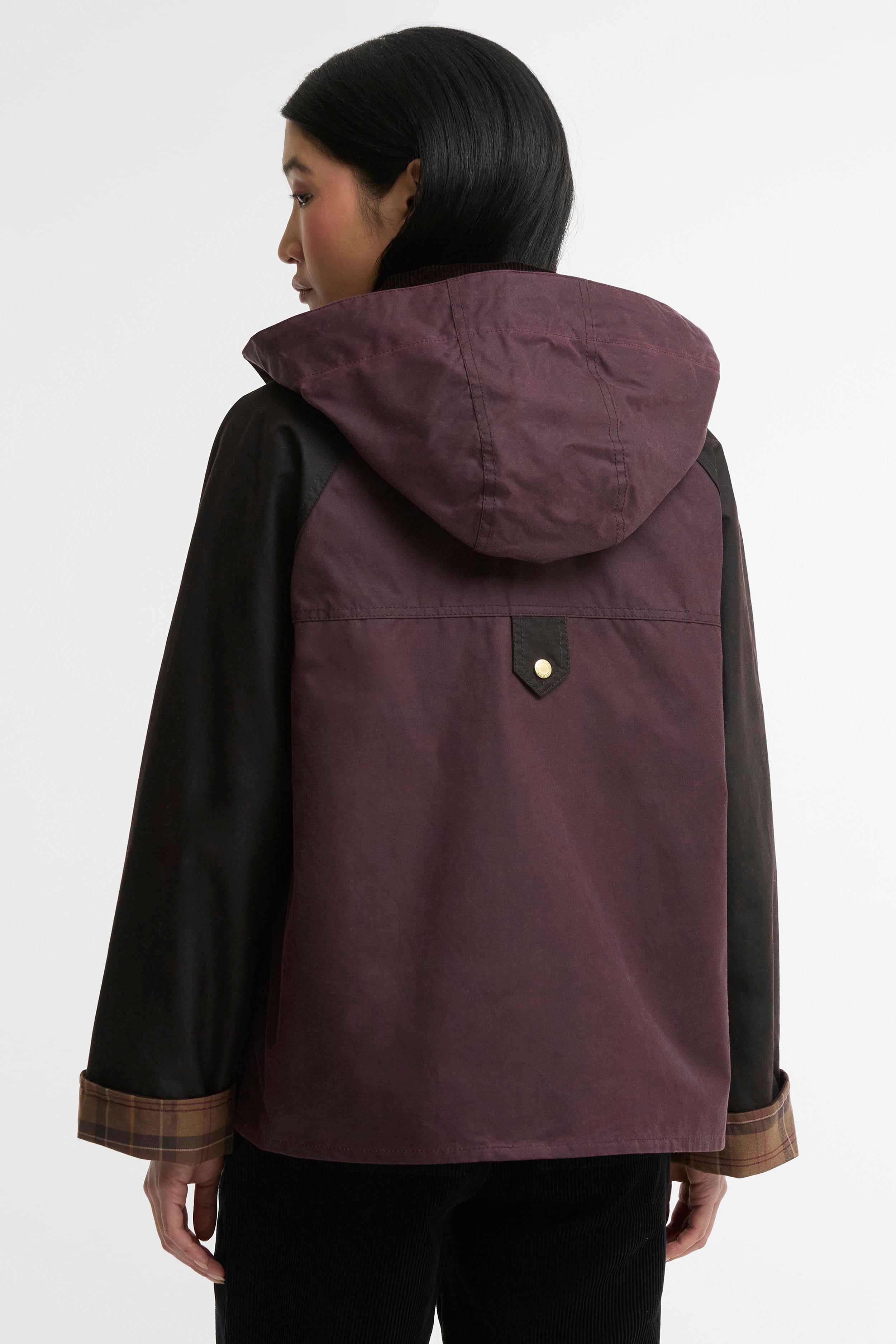 Barbour Carville Wax Jacket - Rustic/Bordeaux/Muted