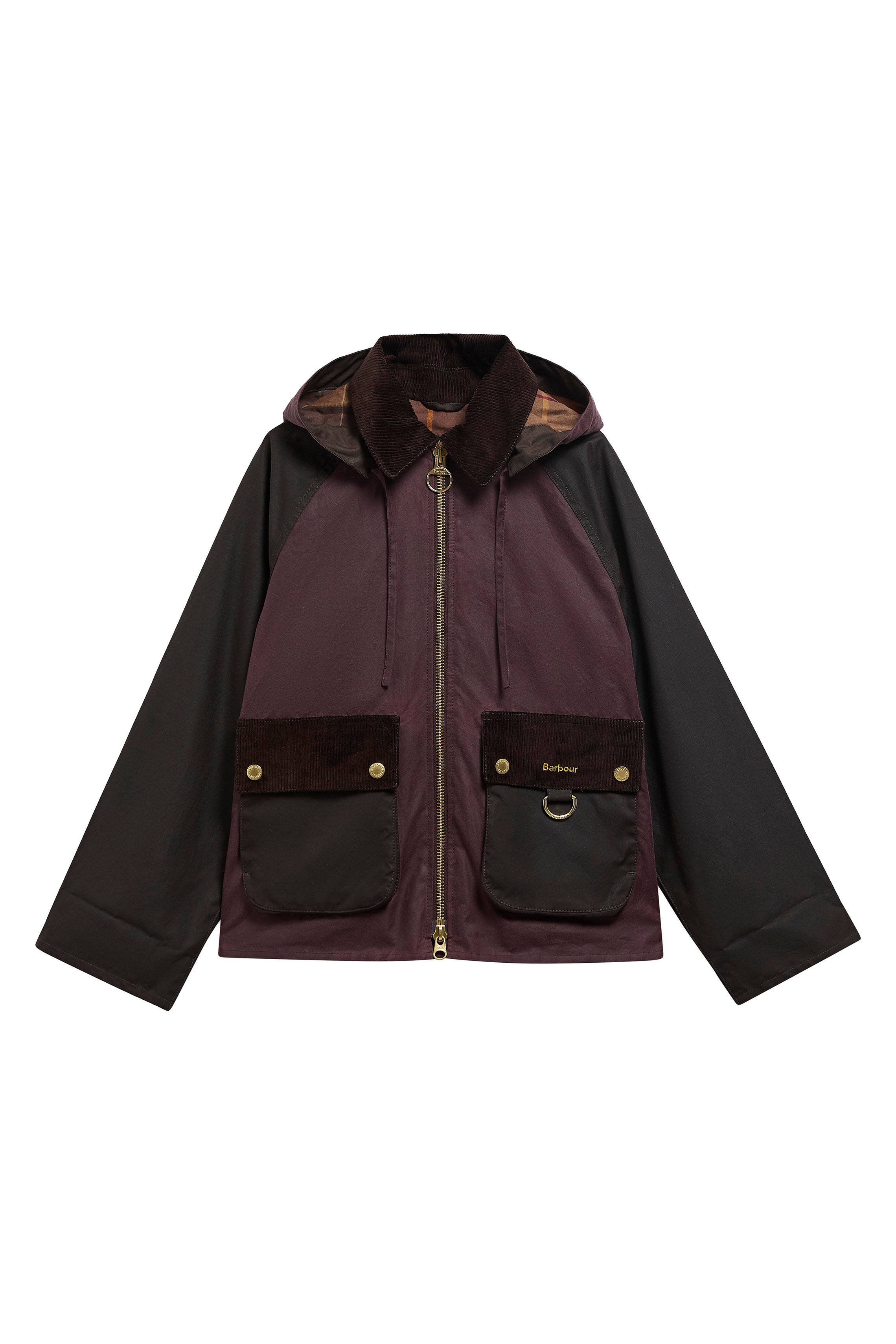 Barbour Carville Wax Jacket - Rustic/Bordeaux/Muted