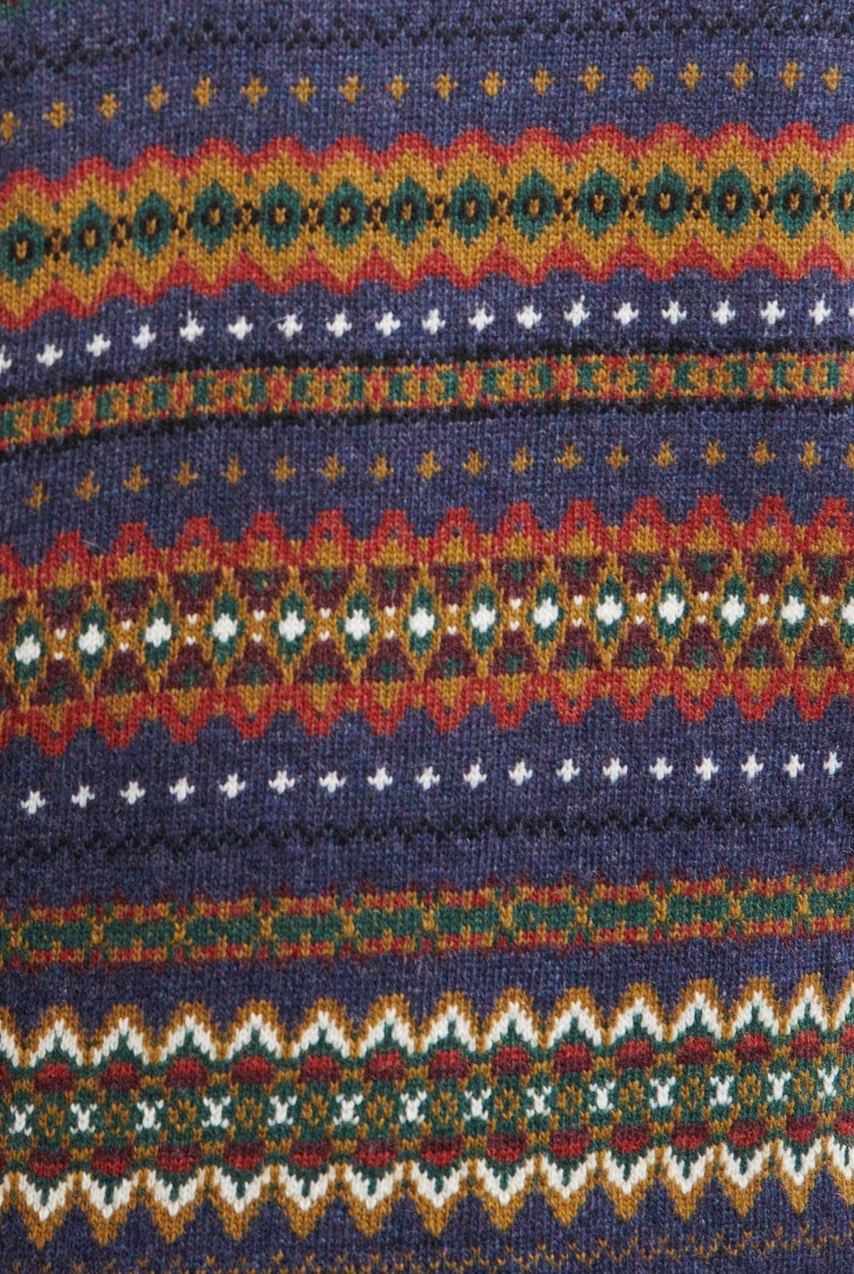 Barbour Case Fair Isle Crew Neck Jumper - Navy Marl