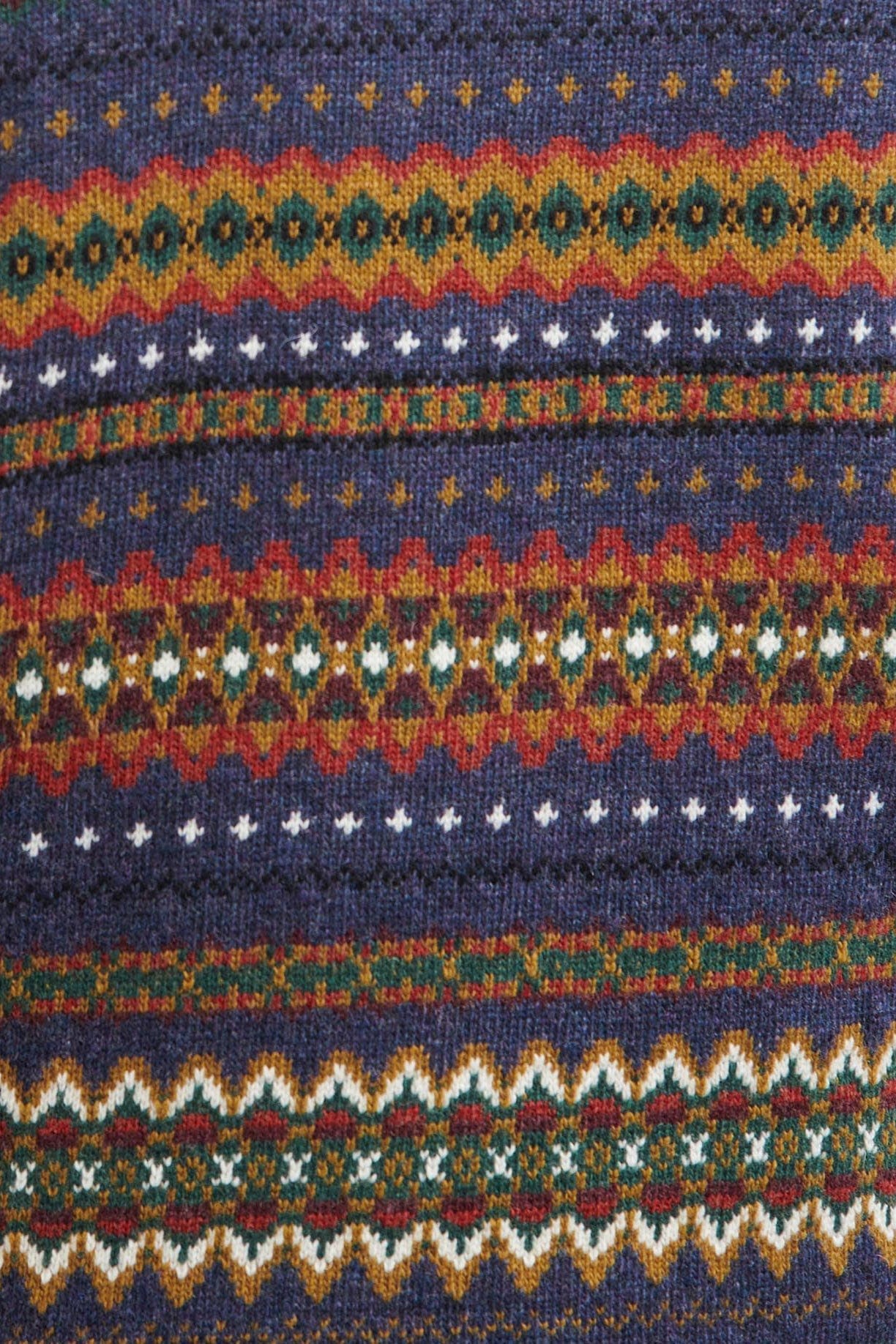 Barbour Case Fair Isle Crew Neck Jumper - Navy Marl