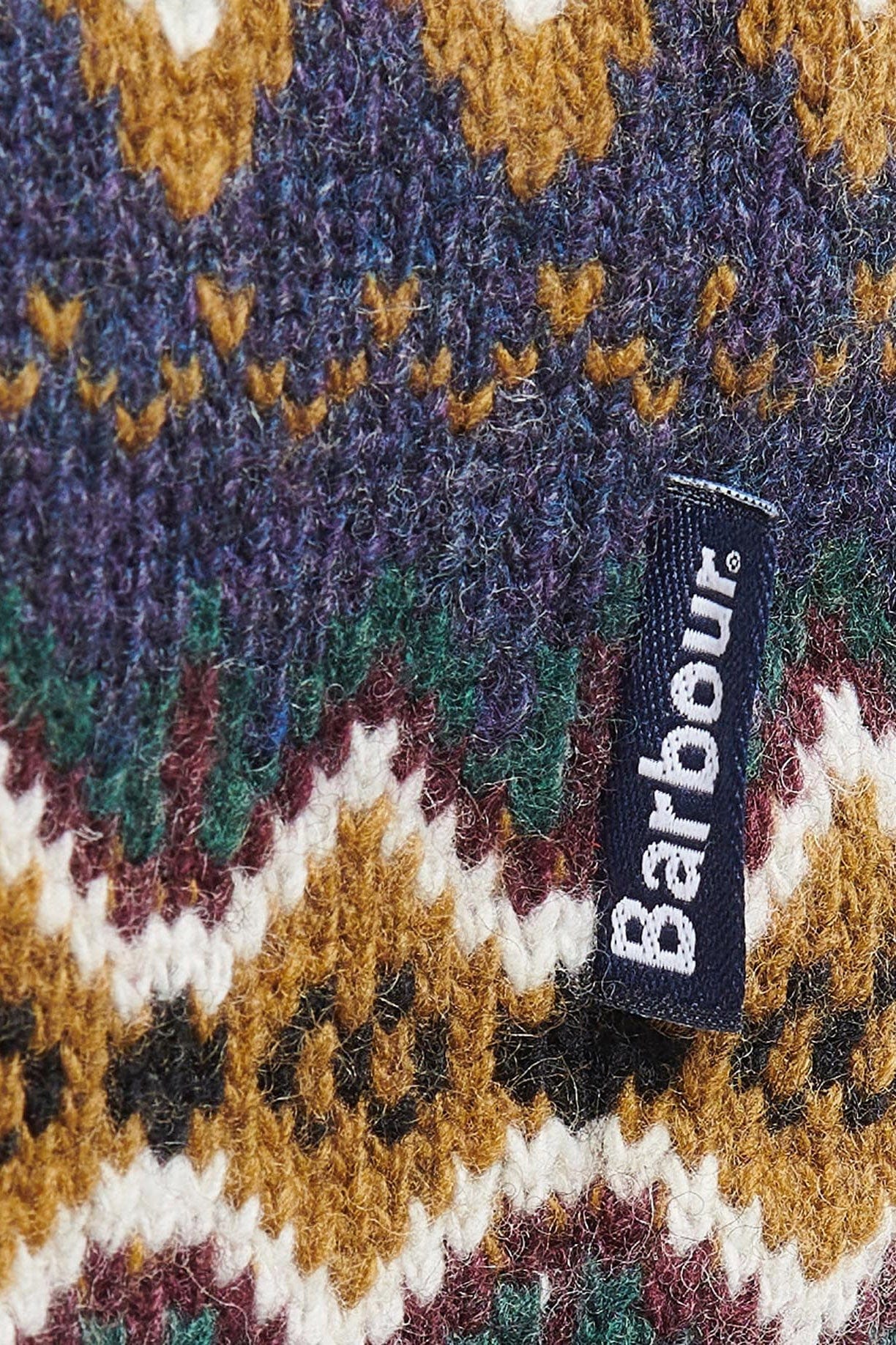 Barbour Case Fair Isle Crew Neck Jumper - Navy Marl