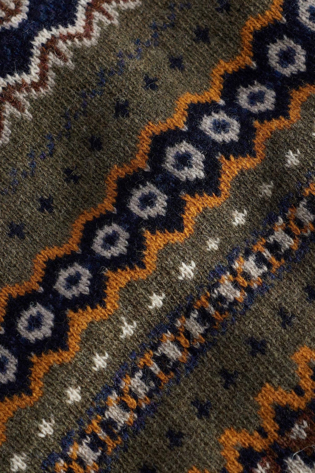 Barbour Case Fair Isle Crew Neck Jumper - Willow Green