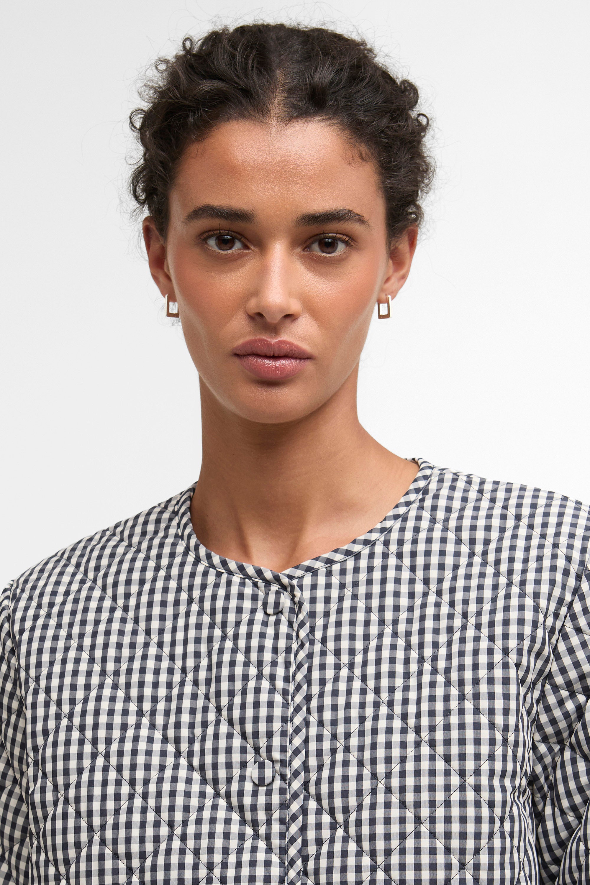 Barbour Cashel Quilt - Navy Gingham/Dark Navy