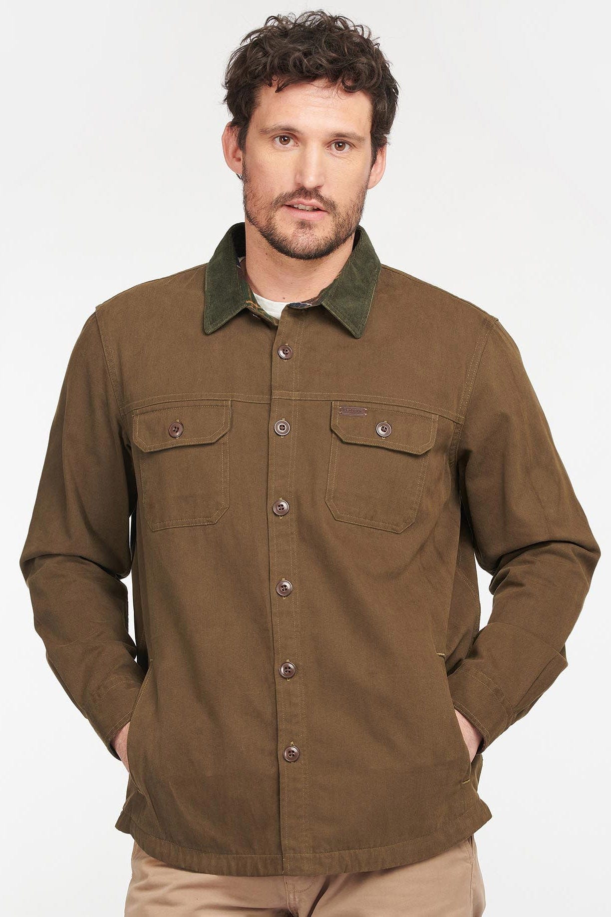 Barbour Catbell Overshirt - Dark Olive