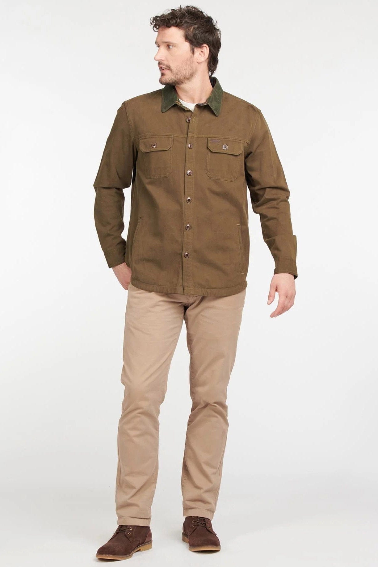 Barbour Catbell Overshirt - Dark Olive