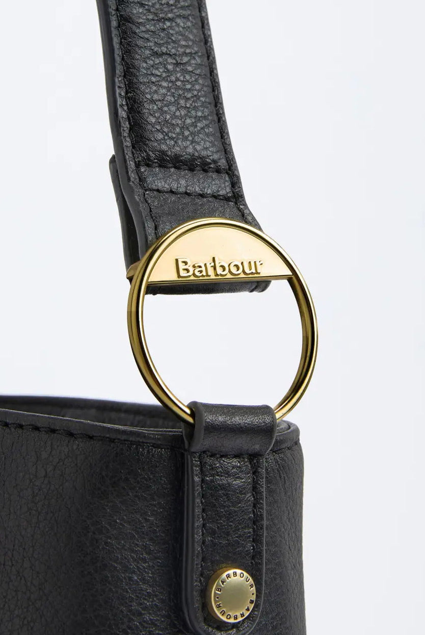 Barbour Cedar Leather Bucket Bag - Black LBA0488_BK11_OS