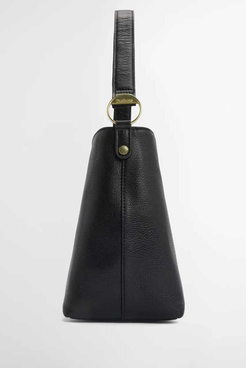 Barbour Cedar Leather Bucket Bag - Black LBA0488_BK11_OS