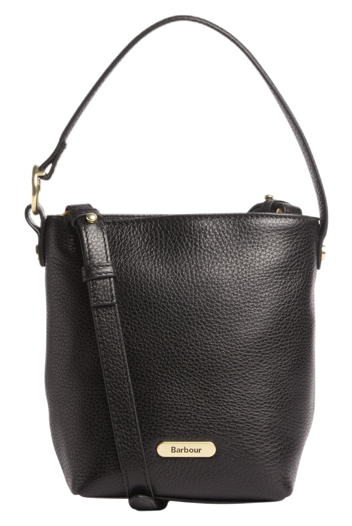 Barbour Cedar Leather Mini Bucket Bag - Black LBA0549_BK11_OS