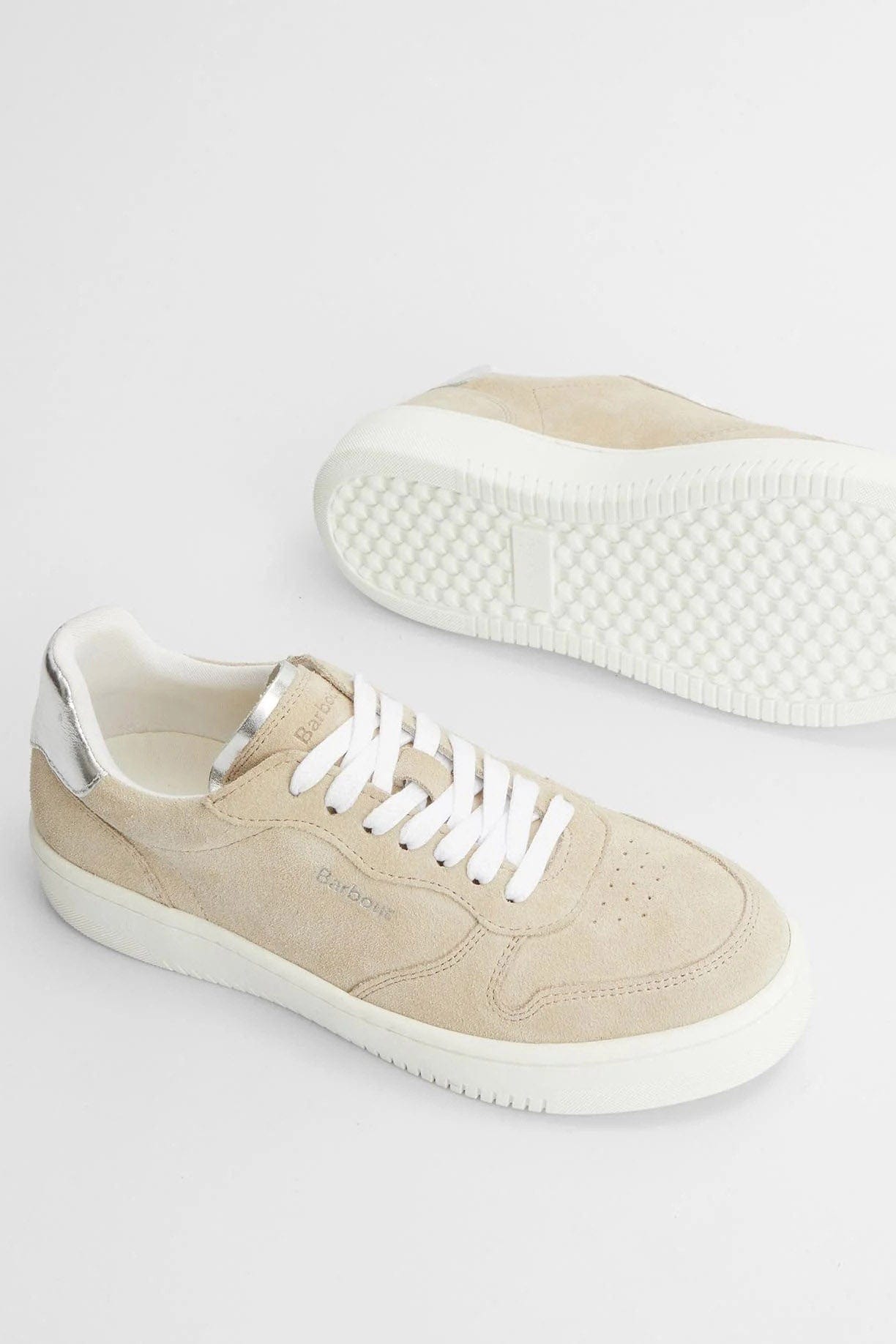 Barbour Celeste Trainers - Beige/Silver