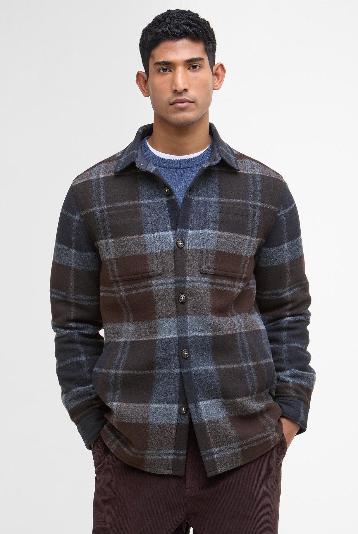 Barbour Chapter Check Overshirt - Midnight Oak Tartan