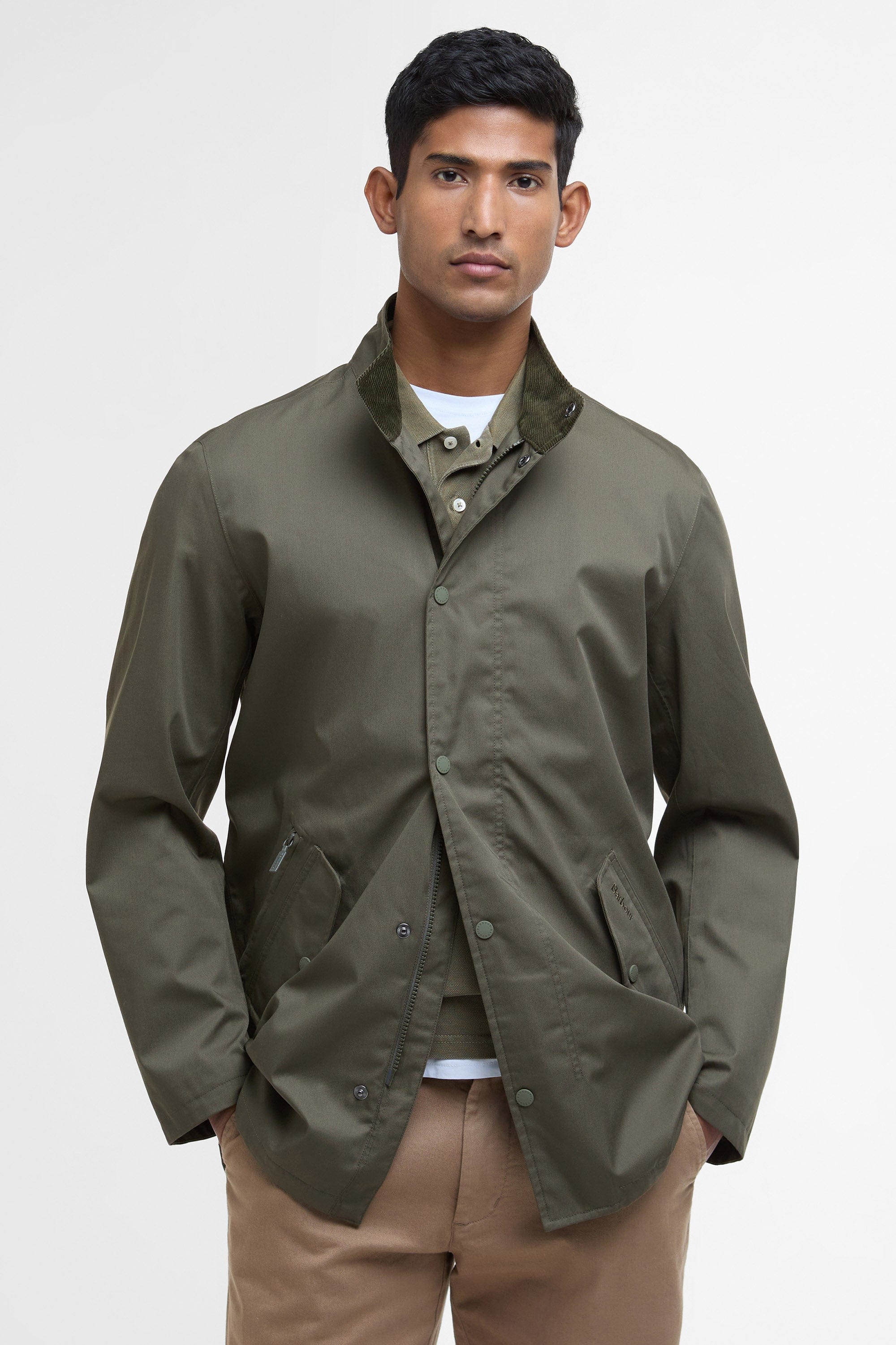 Barbour City Chelsea Waterproof Jacket - Uniform Green/Bleached Pine