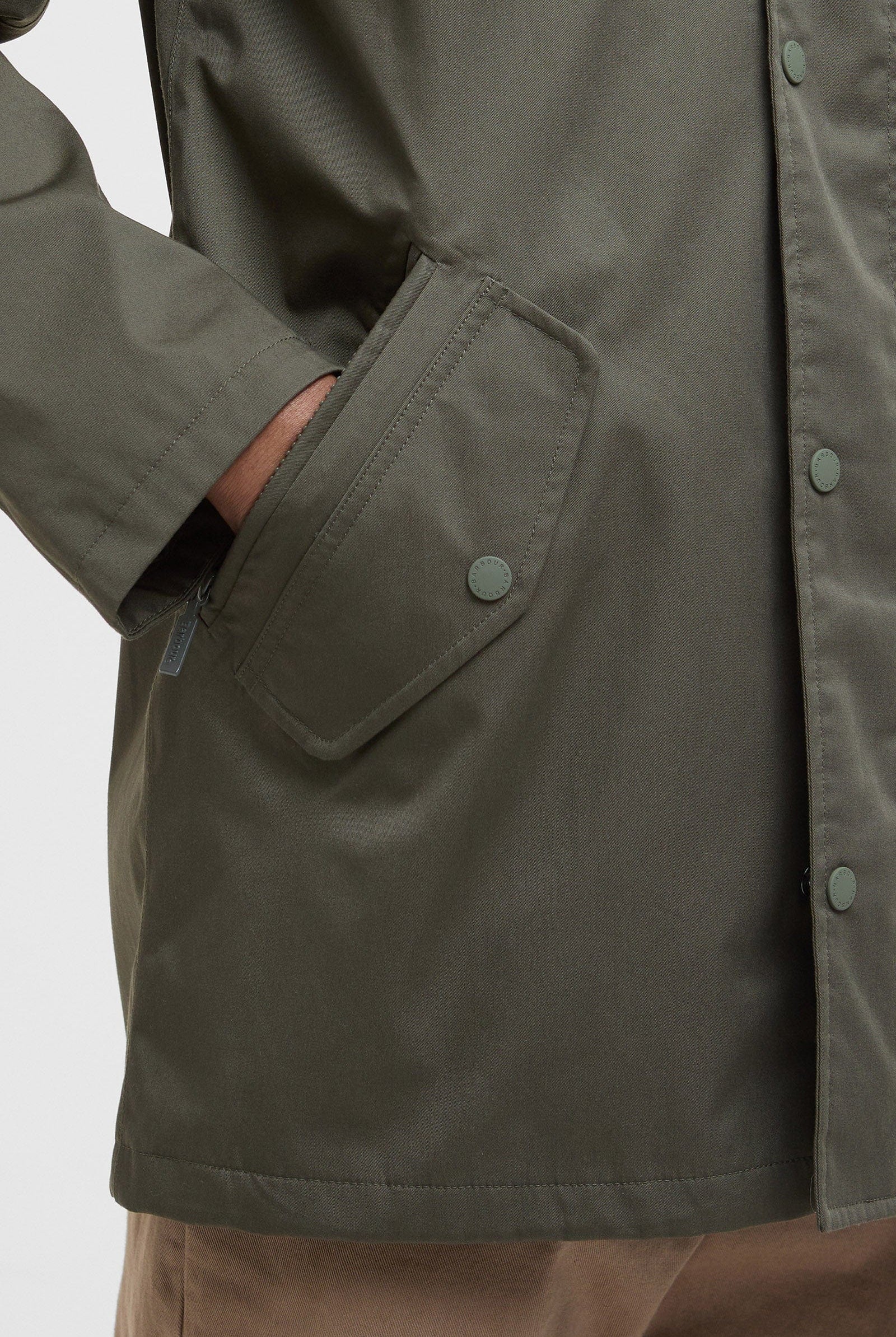 Barbour City Chelsea Waterproof Jacket - Uniform Green/Bleached Pine