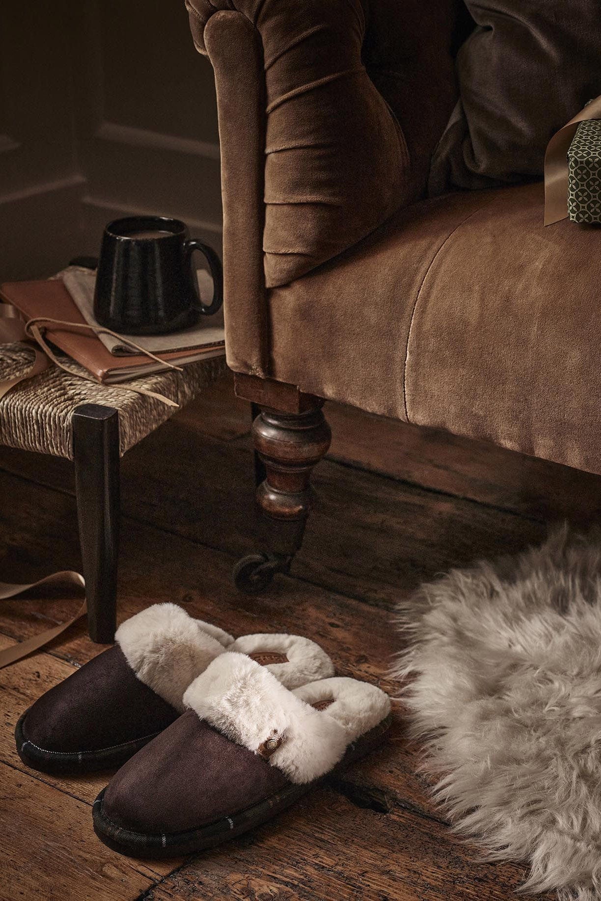 Barbour Claudia Mule Slipper - Brown