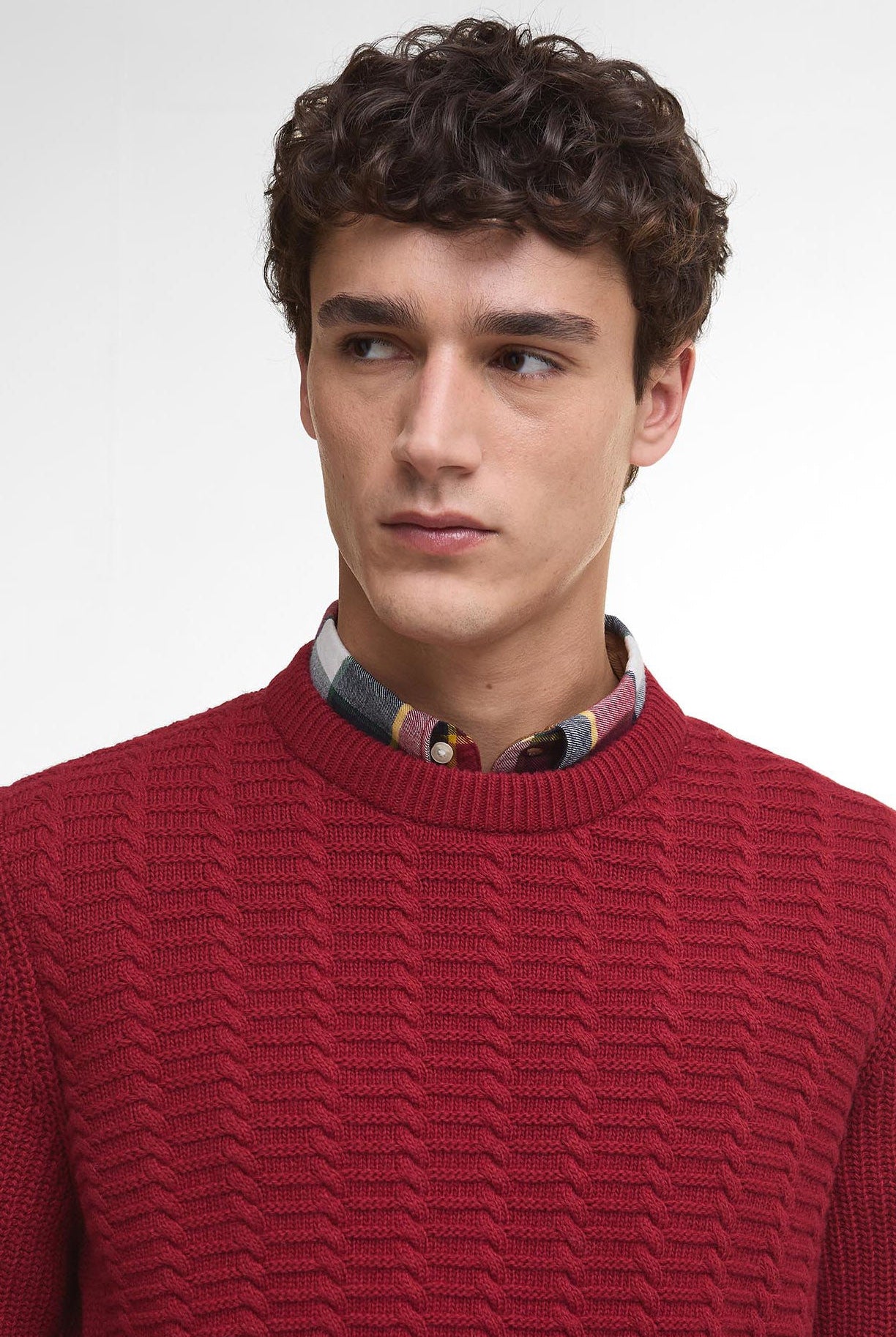 Barbour Cleveland Crew Neck Jumper - Biking Red
