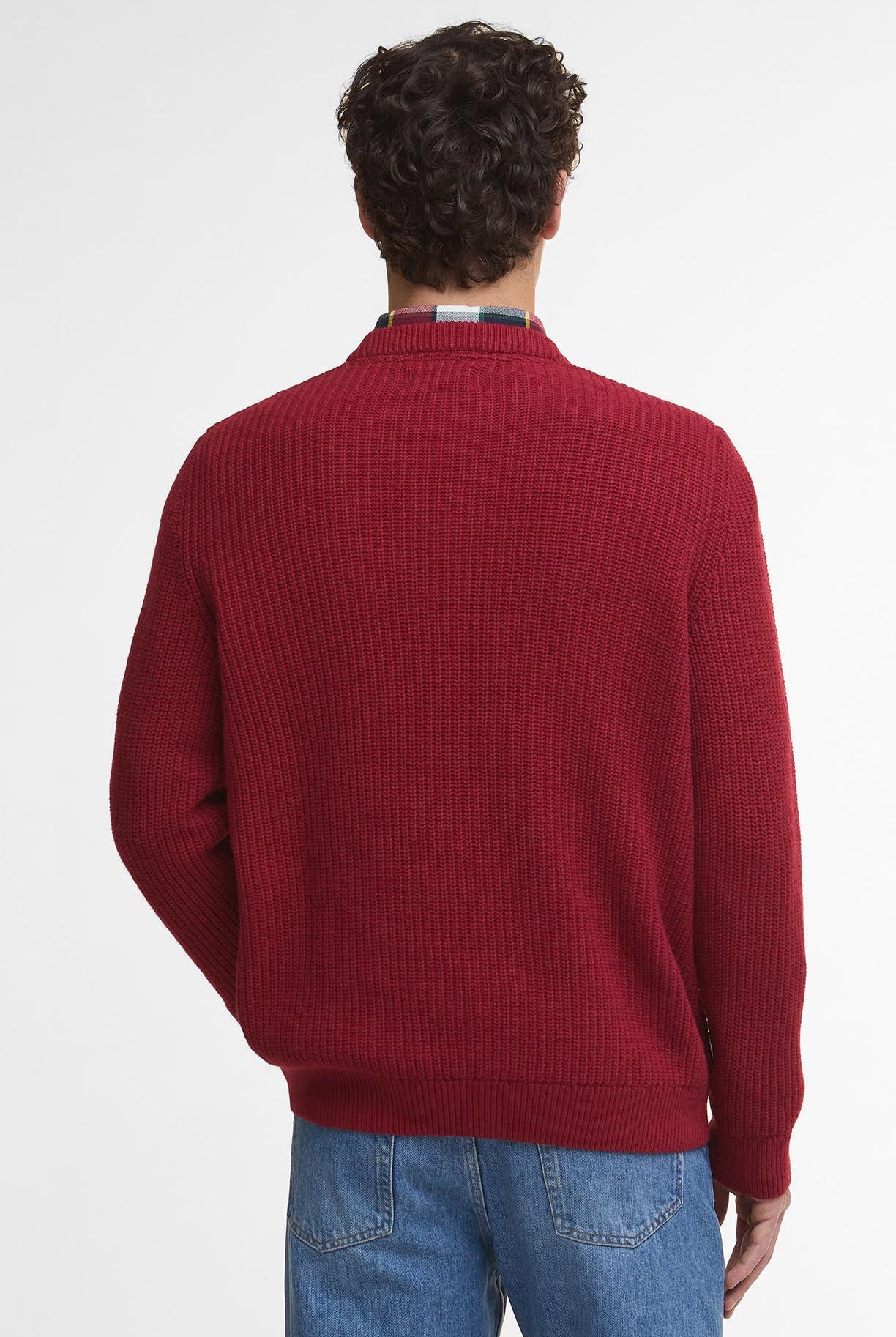 Barbour Cleveland Crew Neck Jumper - Biking Red