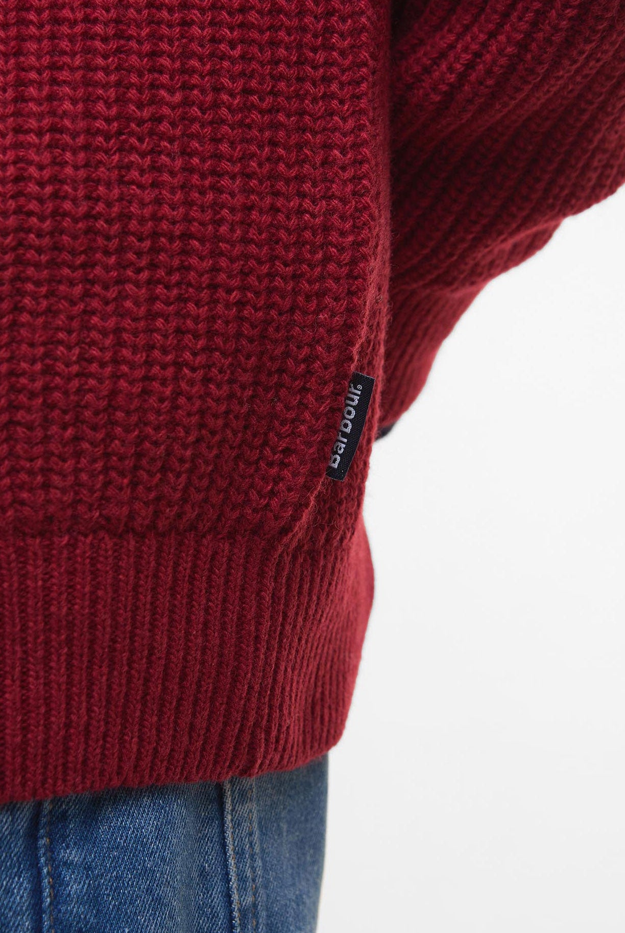 Barbour Cleveland Crew Neck Jumper - Biking Red