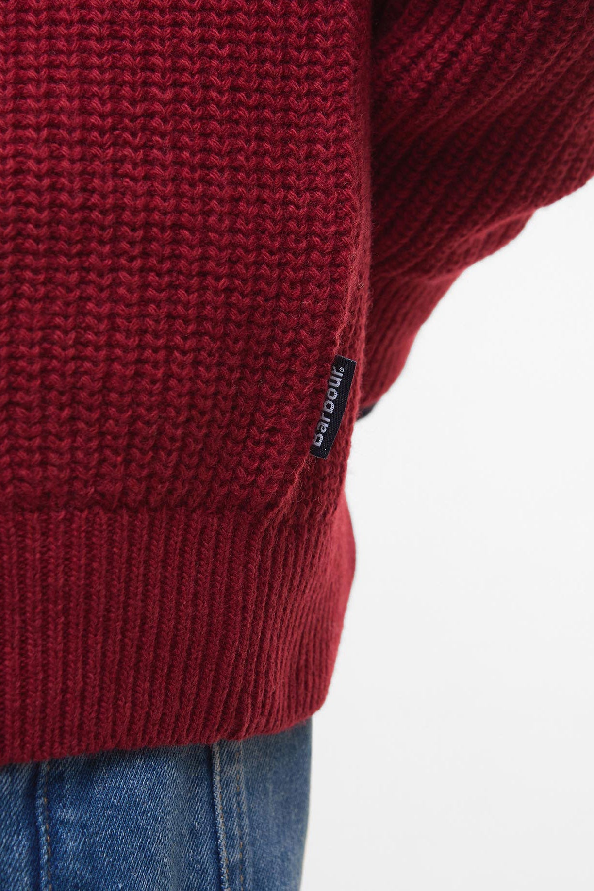 Barbour Cleveland Crew Neck Jumper - Biking Red