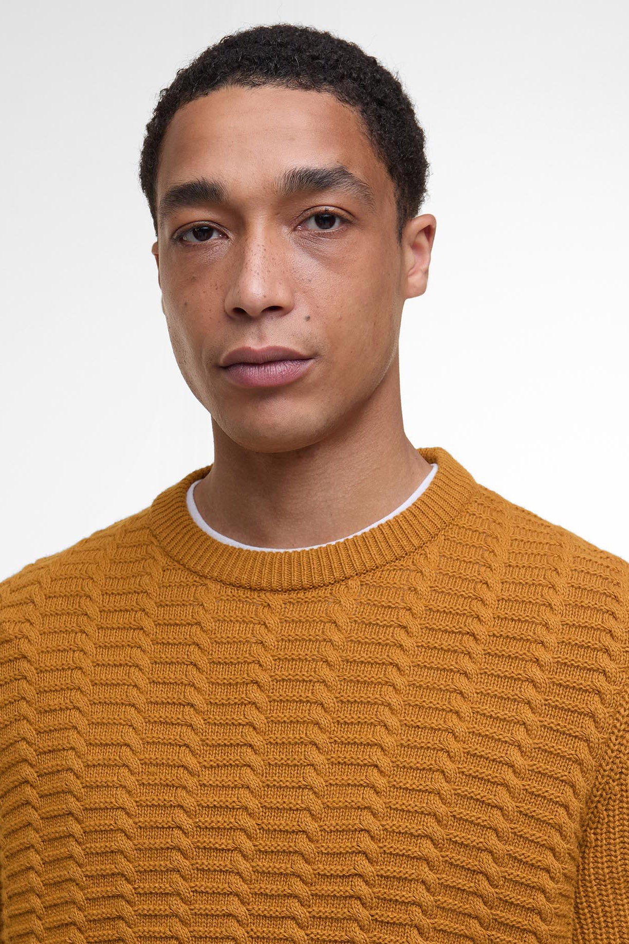 Barbour Cleveland Crew Neck Jumper - Copper