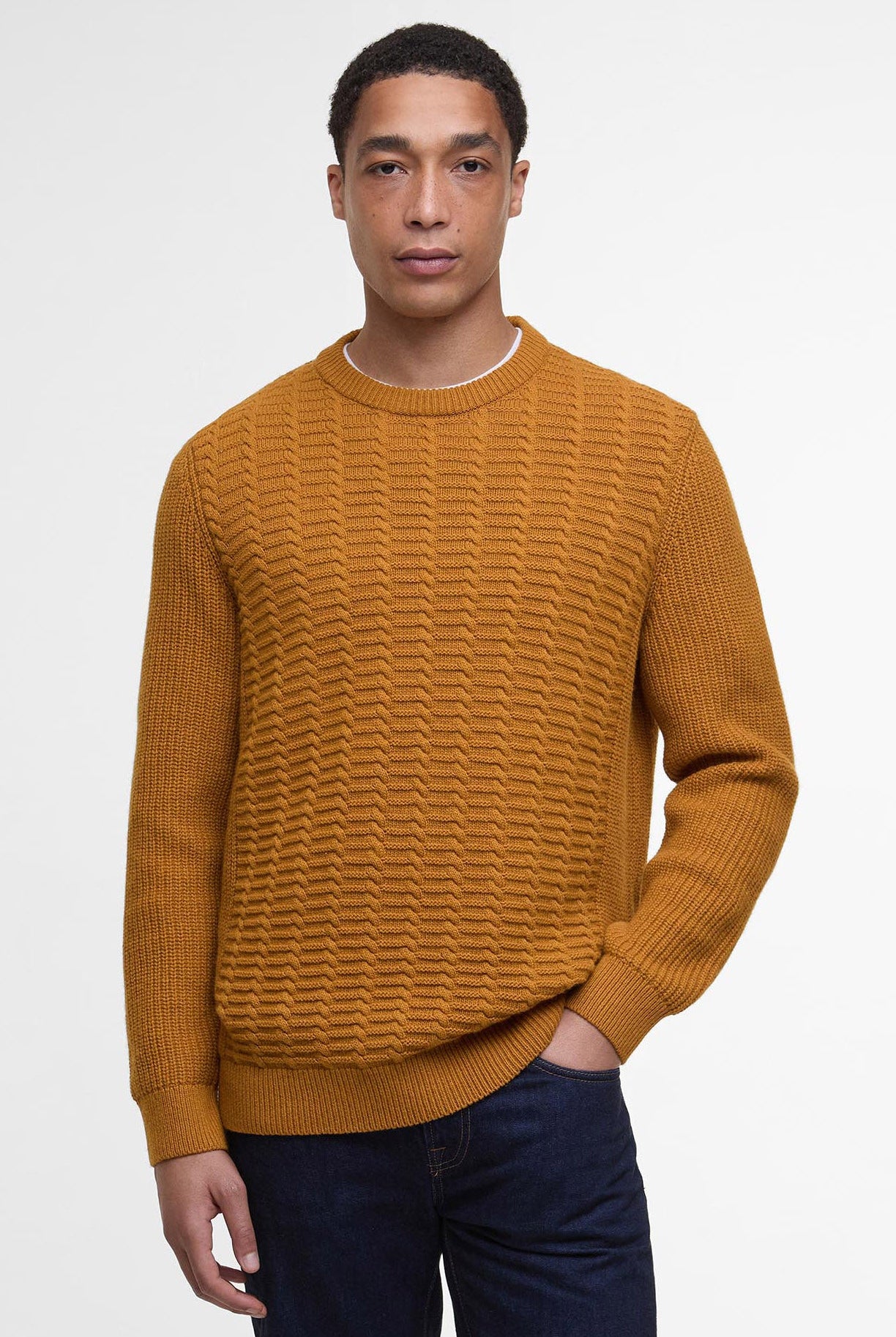 Barbour Cleveland Crew Neck Jumper - Copper