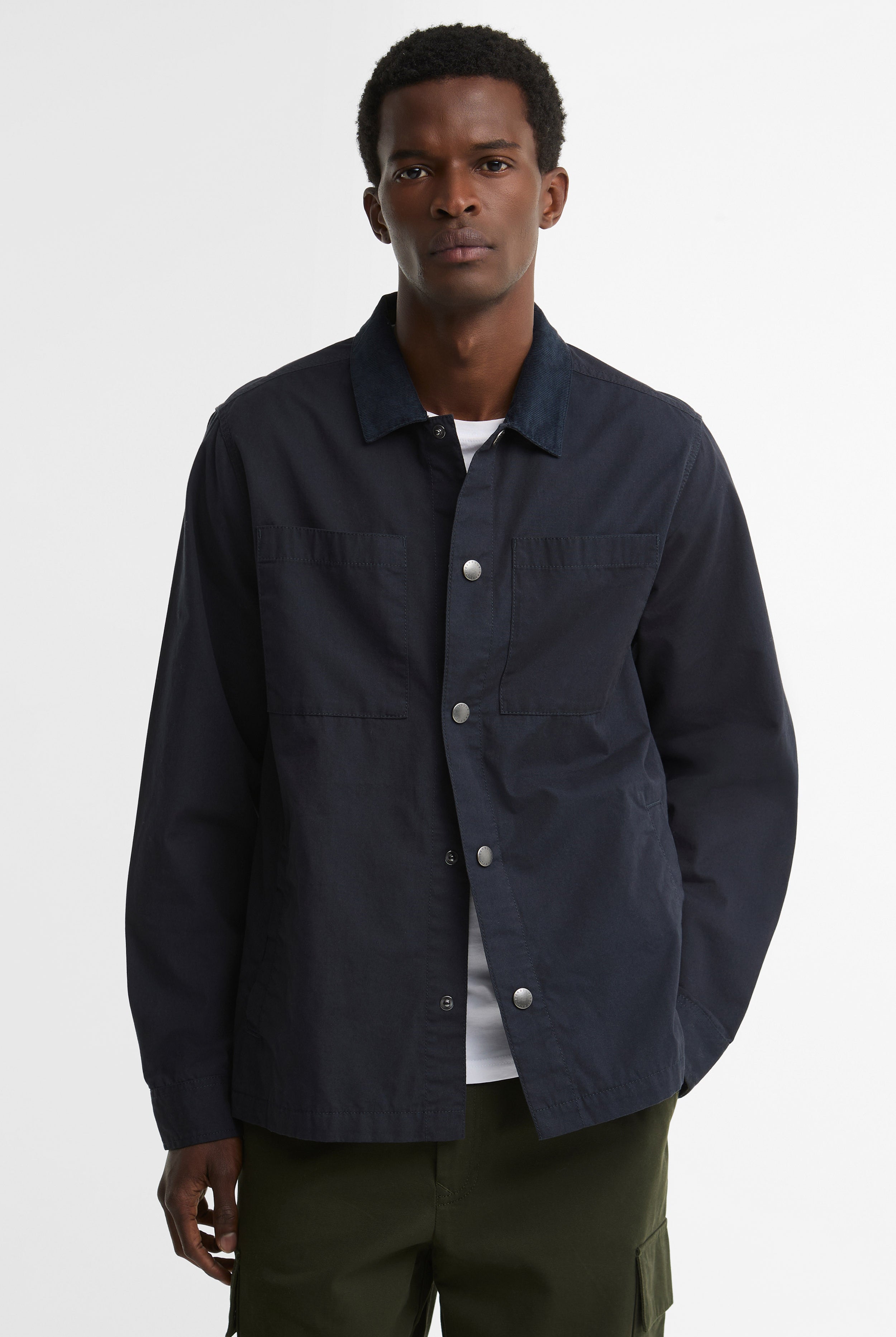 Barbour Cord Collar Shirt - Dark Navy