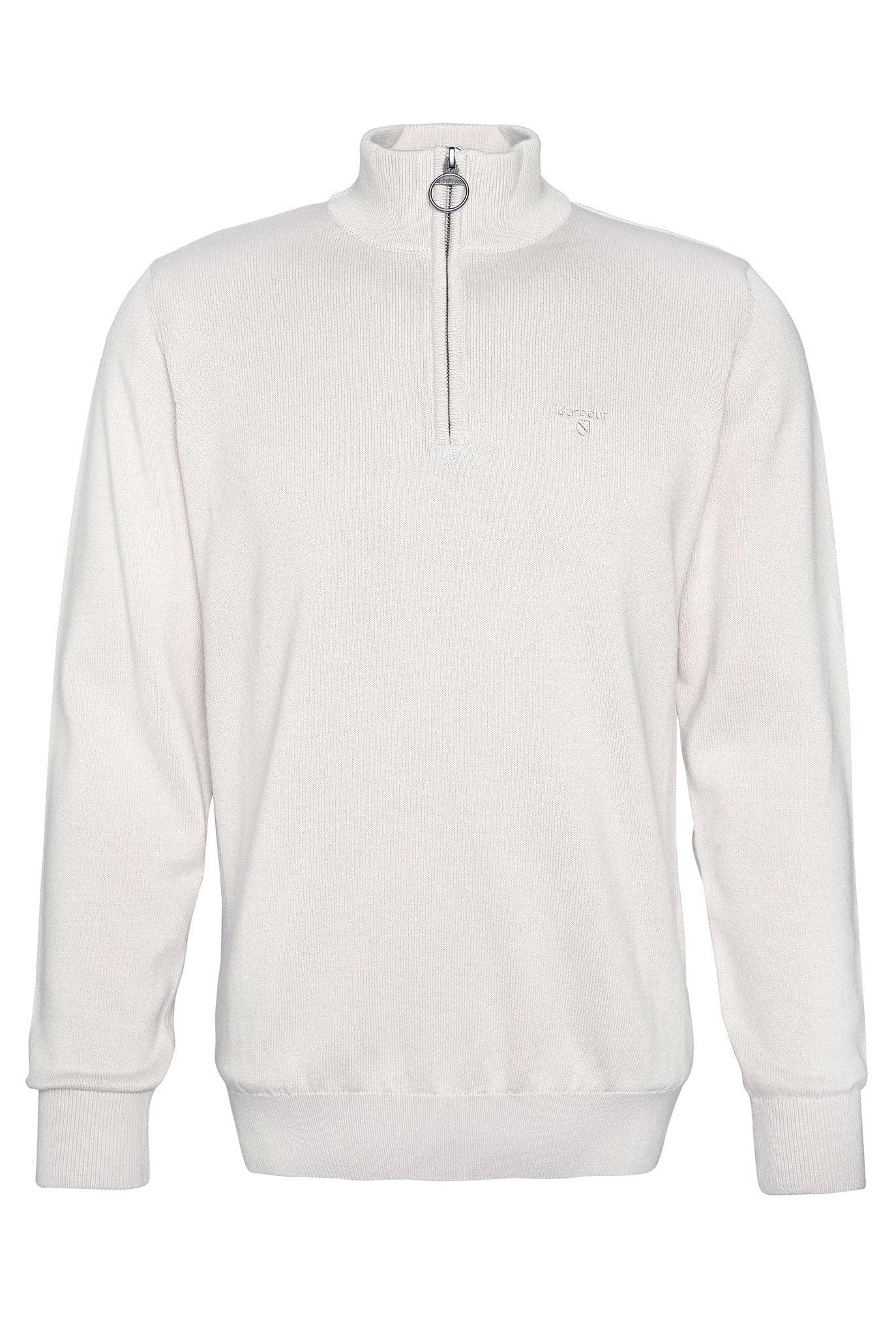 Barbour Cotton Half Zip Knitted Jumper - Mist