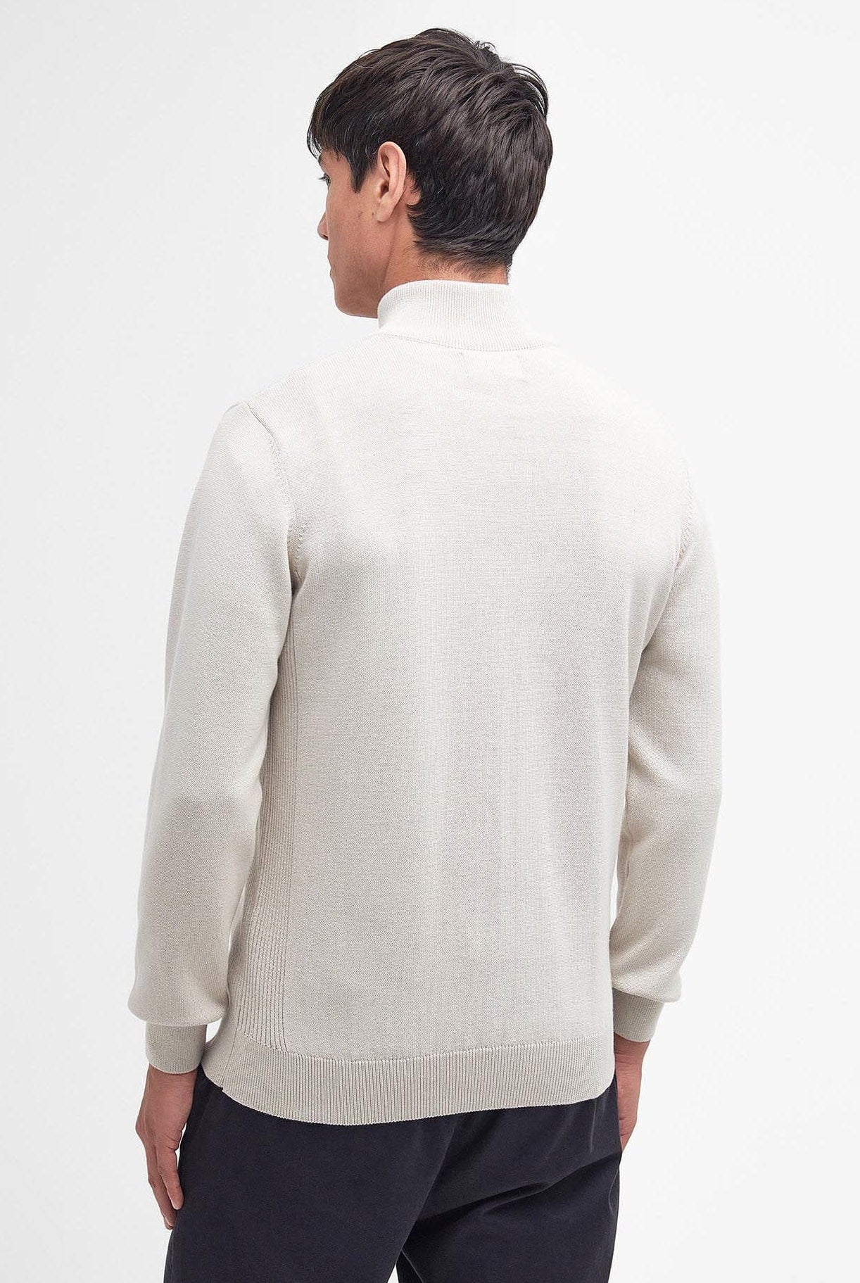 Barbour Cotton Half Zip Knitted Jumper - Mist