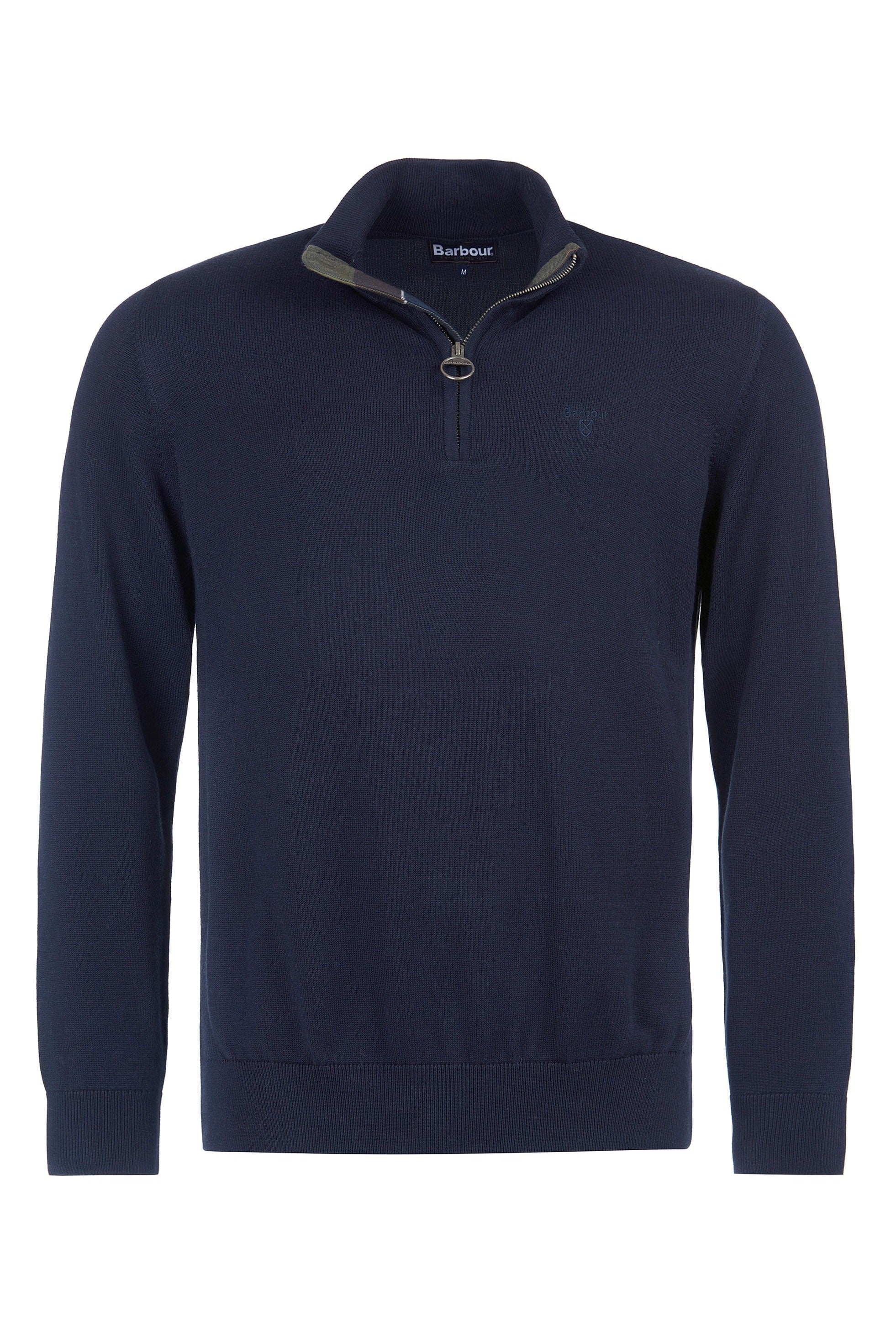 Barbour Cotton Half Zip Knitted Jumper - Navy