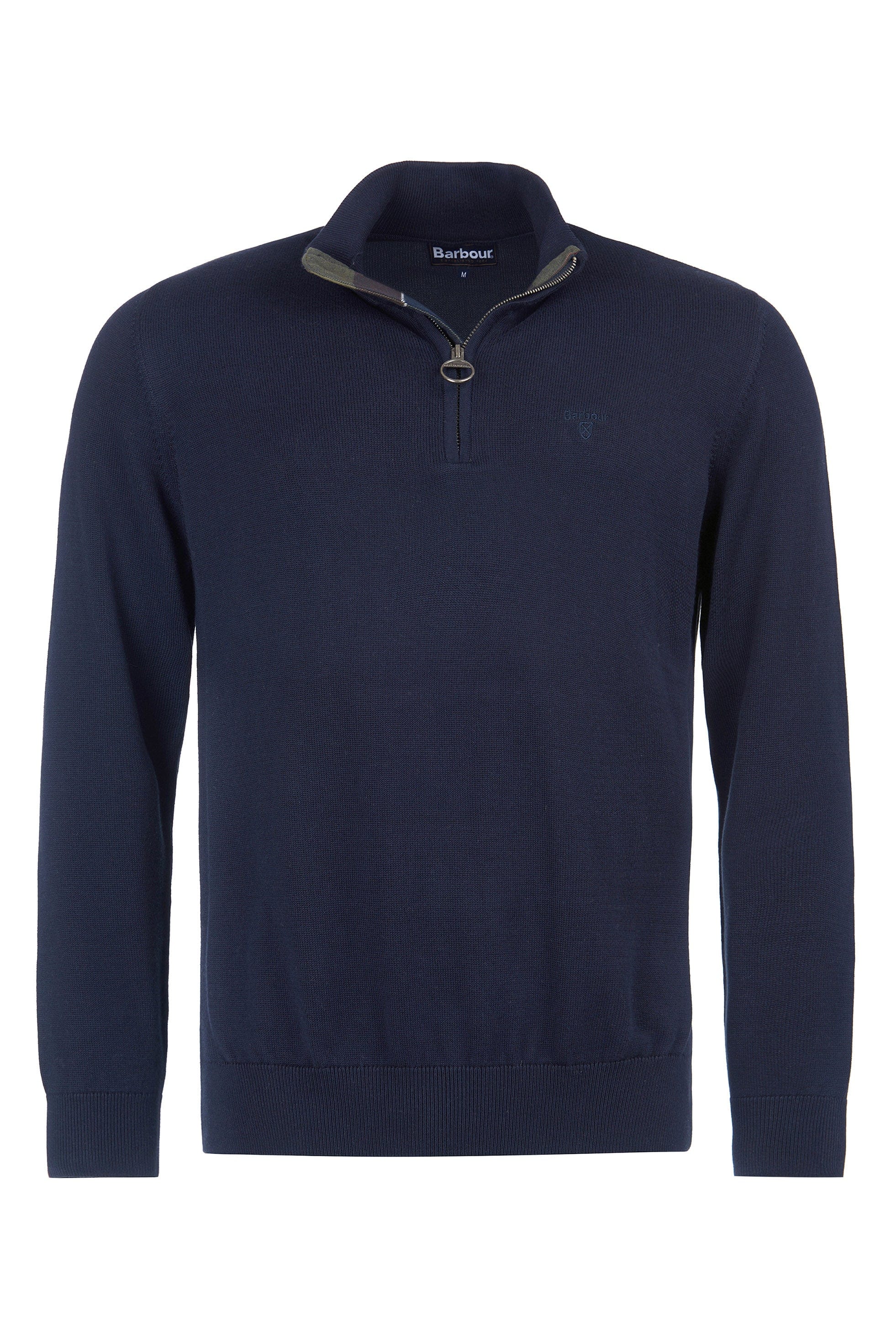 Barbour Cotton Half Zip Knitted Jumper - Navy