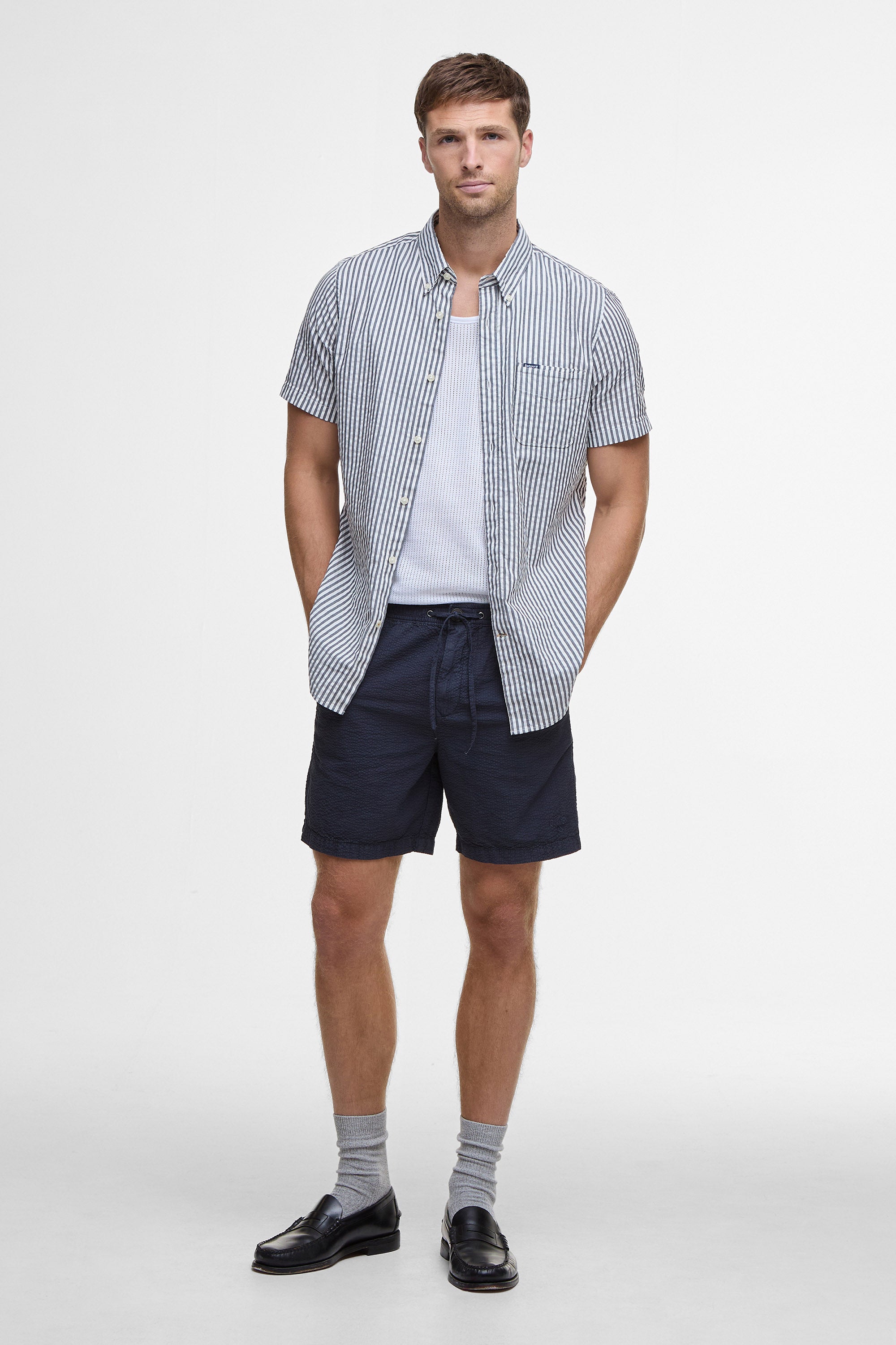 Barbour Cresswell Shirt - Navy