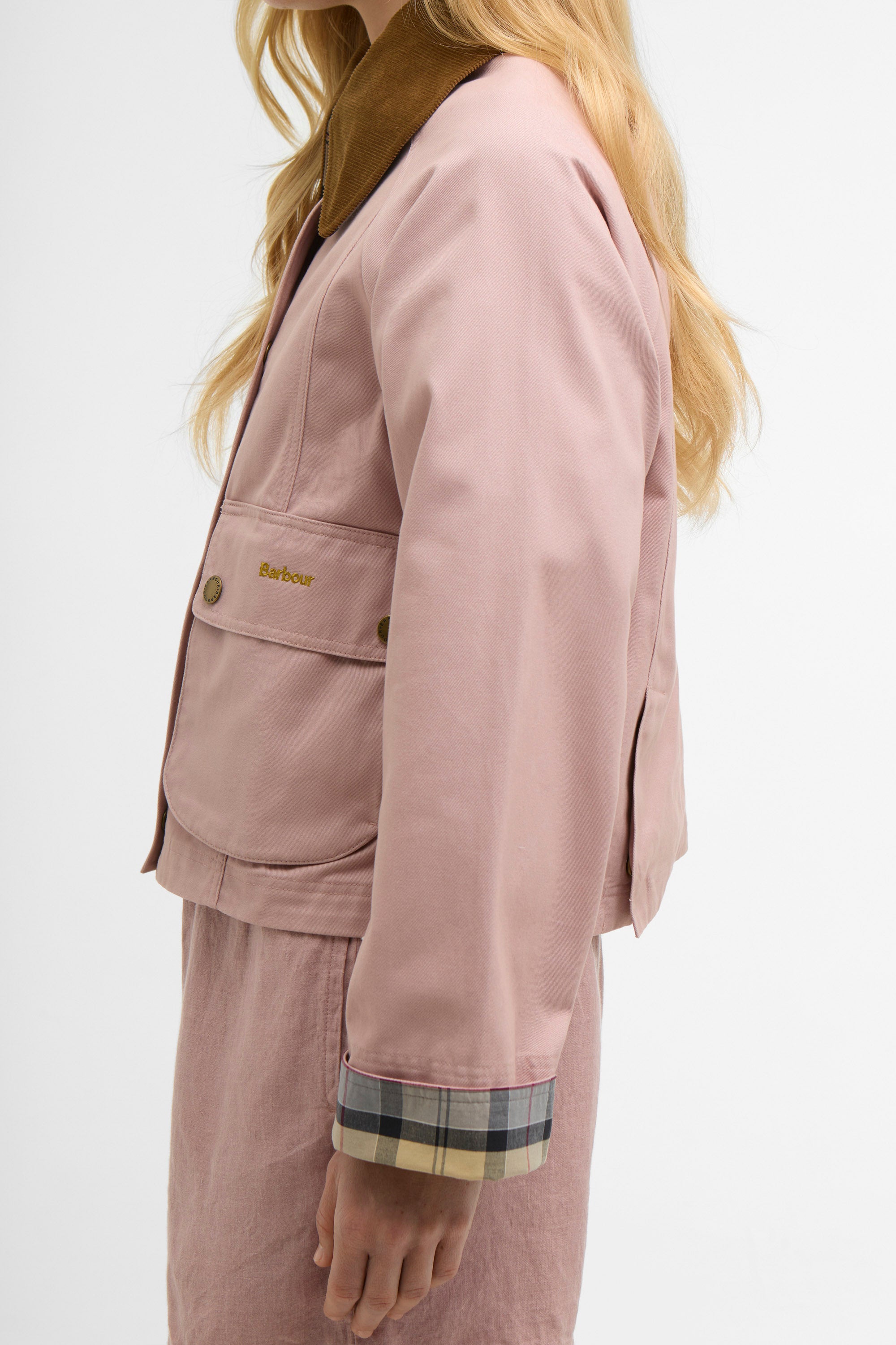 Barbour Cropped Beadnell Jacket - Gardenia/Dress/Beige