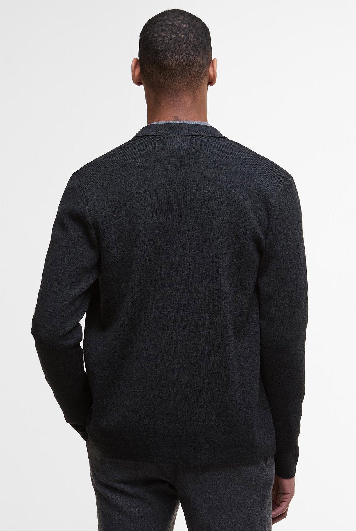 Barbour Croscombe Zip-Up Cardigan - Charcoal Marl