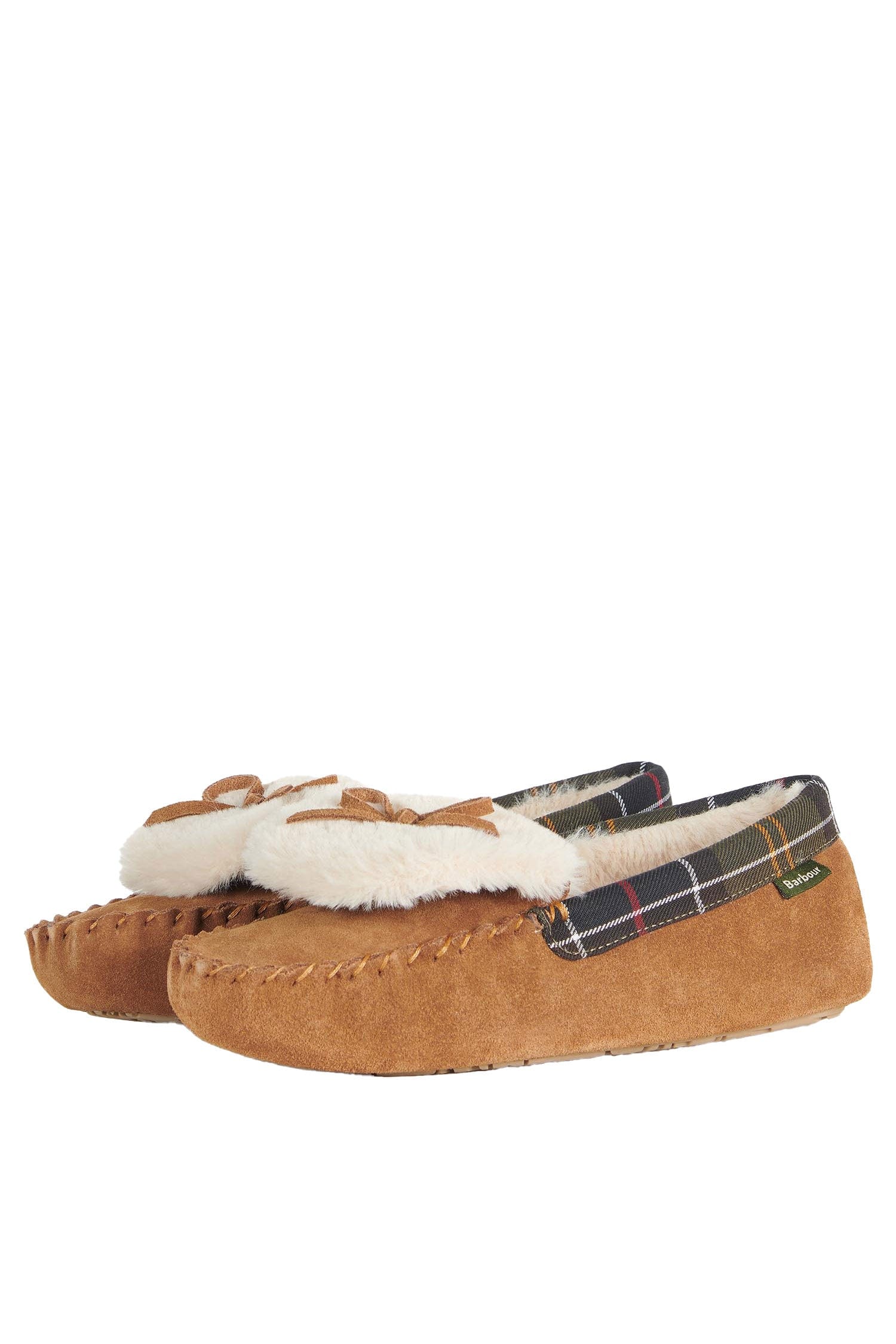 Barbour Darcie Slippers - Tan Suede