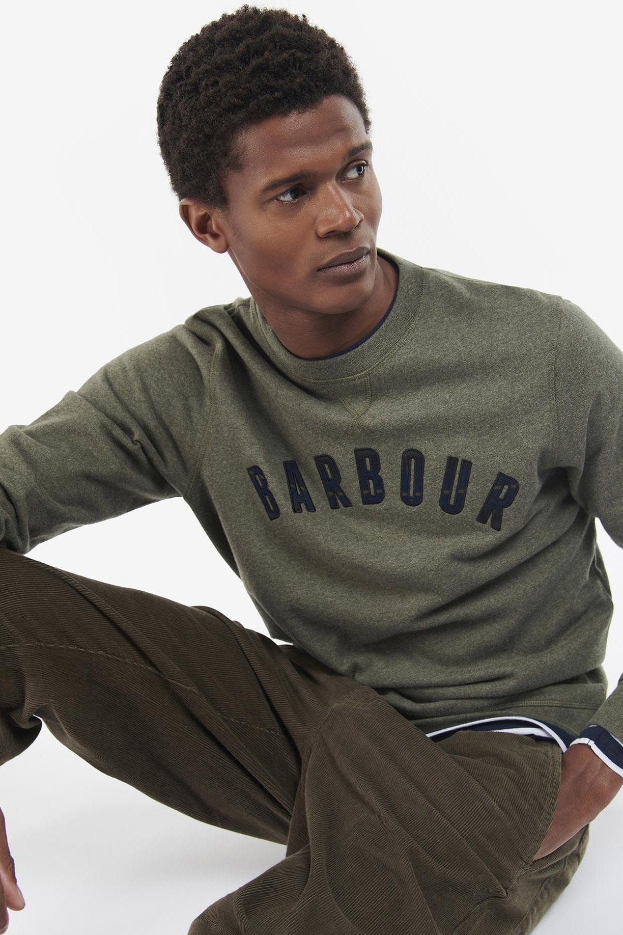 Barbour Debson Logo Sweatshirt - Forest Marl