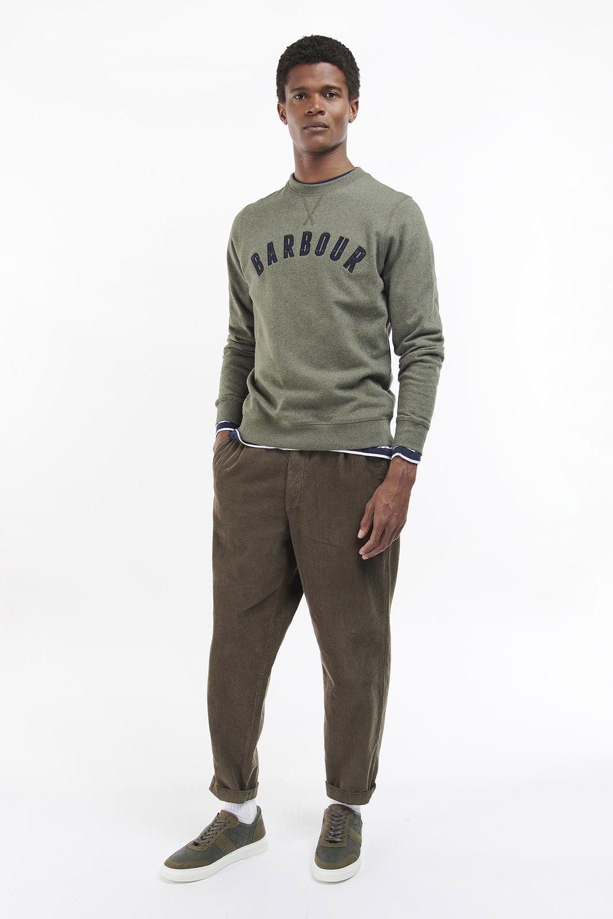Barbour Debson Logo Sweatshirt - Forest Marl