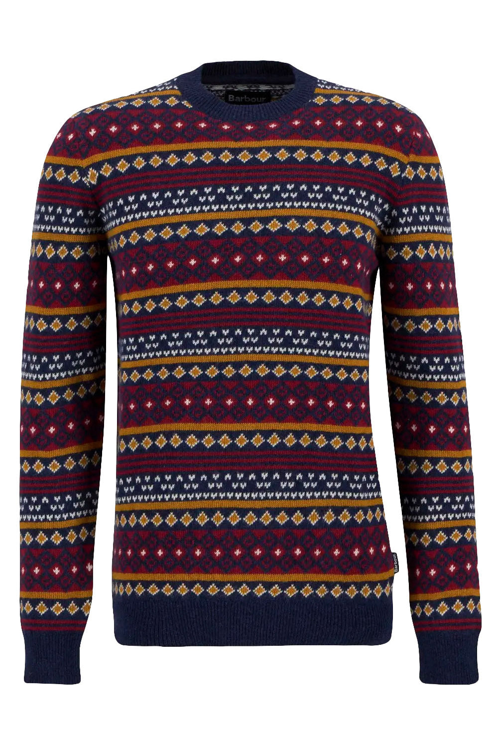 Barbour Easdale Fair Isle Wool Blend Jumper - Navy