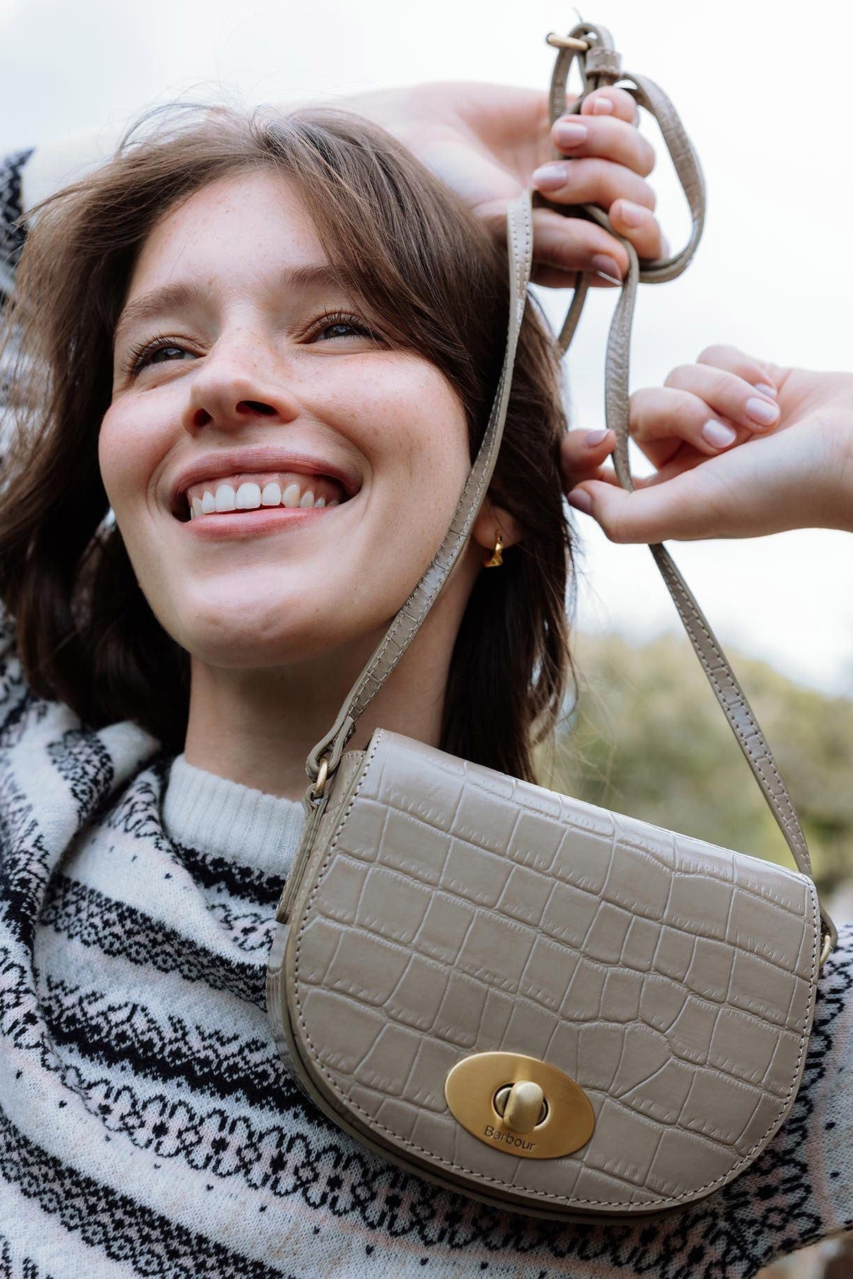 Barbour Eilein Leather Saddle Bag - Honey LBA0389_BE32_OS